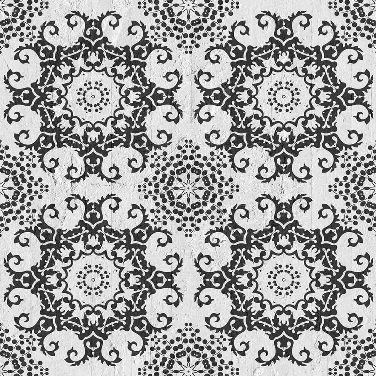 vintage black damask pattern, black and white, intricate damask patterns, HD Desktop Wallpaper