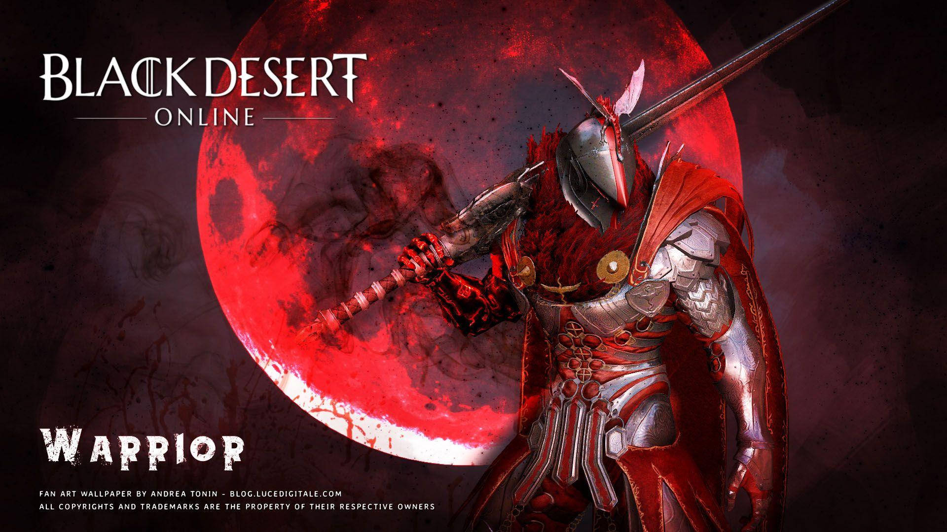 Red Moon, Black Desert Online, red and silver armor, Full HD Desktop Wallpaper