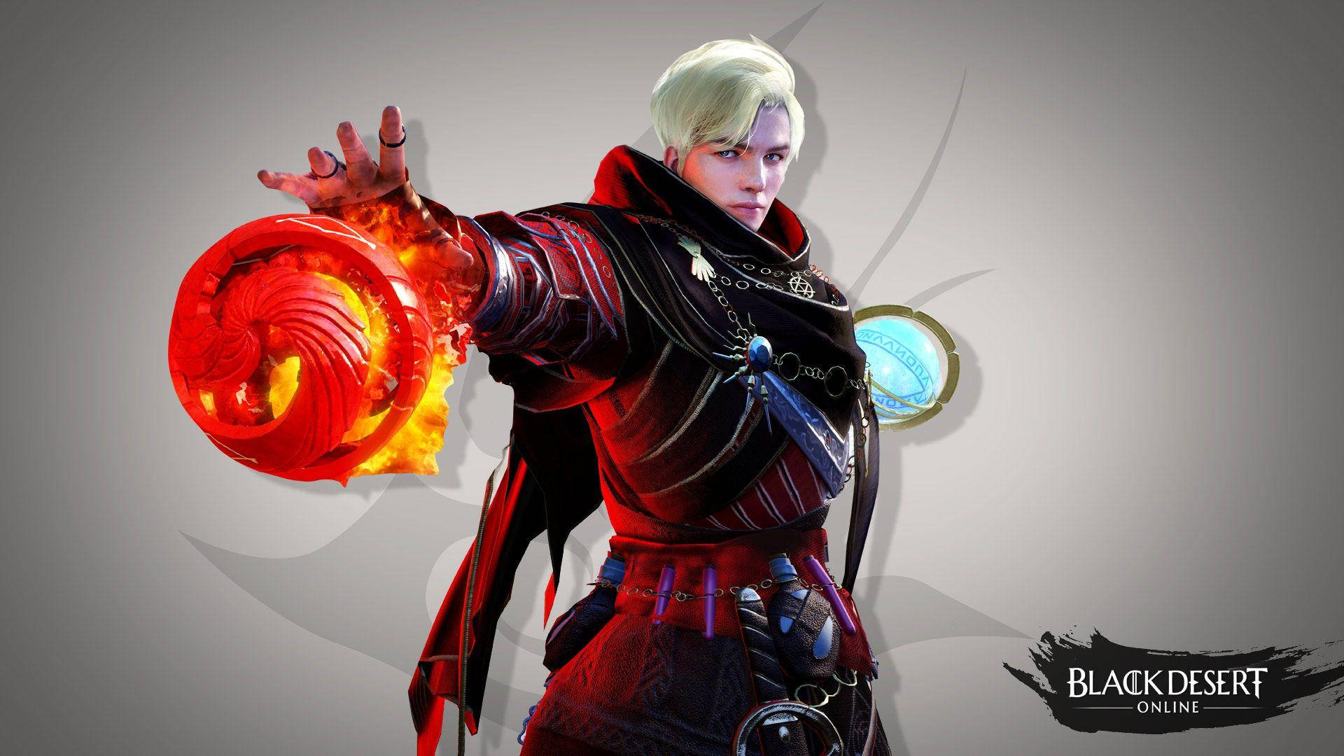 Fire Ball, Black Desert Online, blonde-haired mage, Full HD Desktop Wallpaper