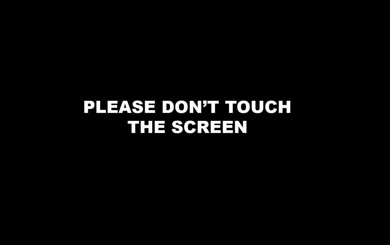 black background, white text, Monitor Screen Reminder, HD Desktop Wallpaper