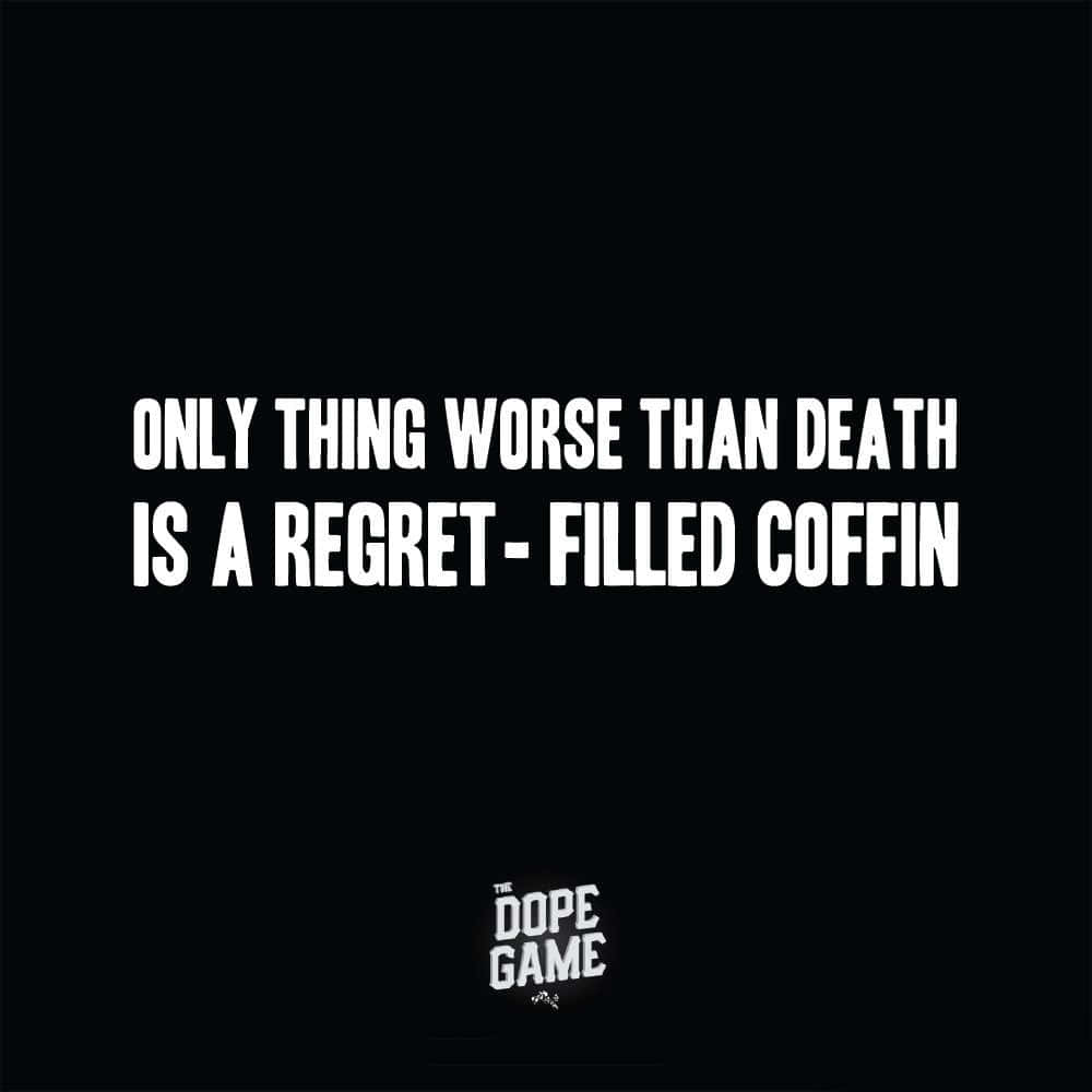Black Dope, white text, stark black background, SD Desktop Wallpaper