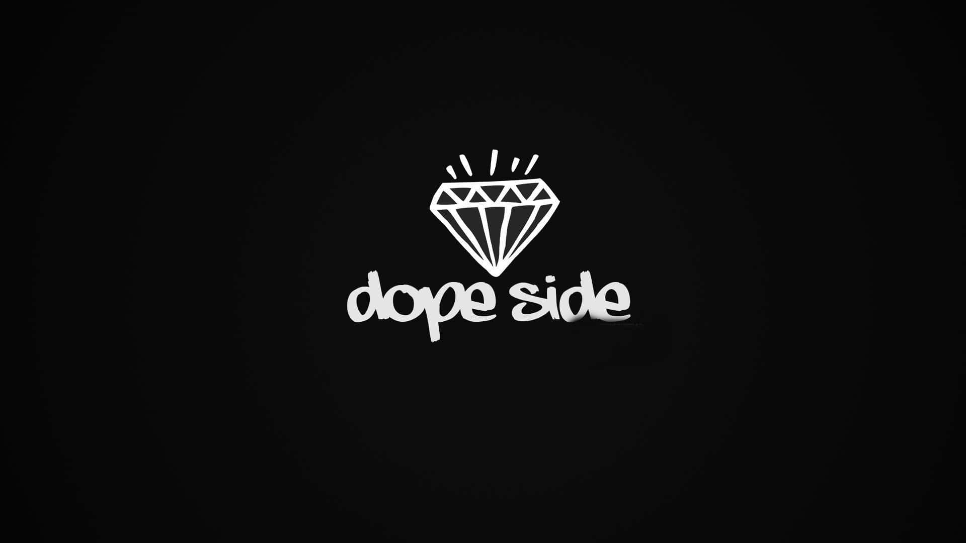 dope side, white diamond logo, black background, Full HD Desktop Wallpaper