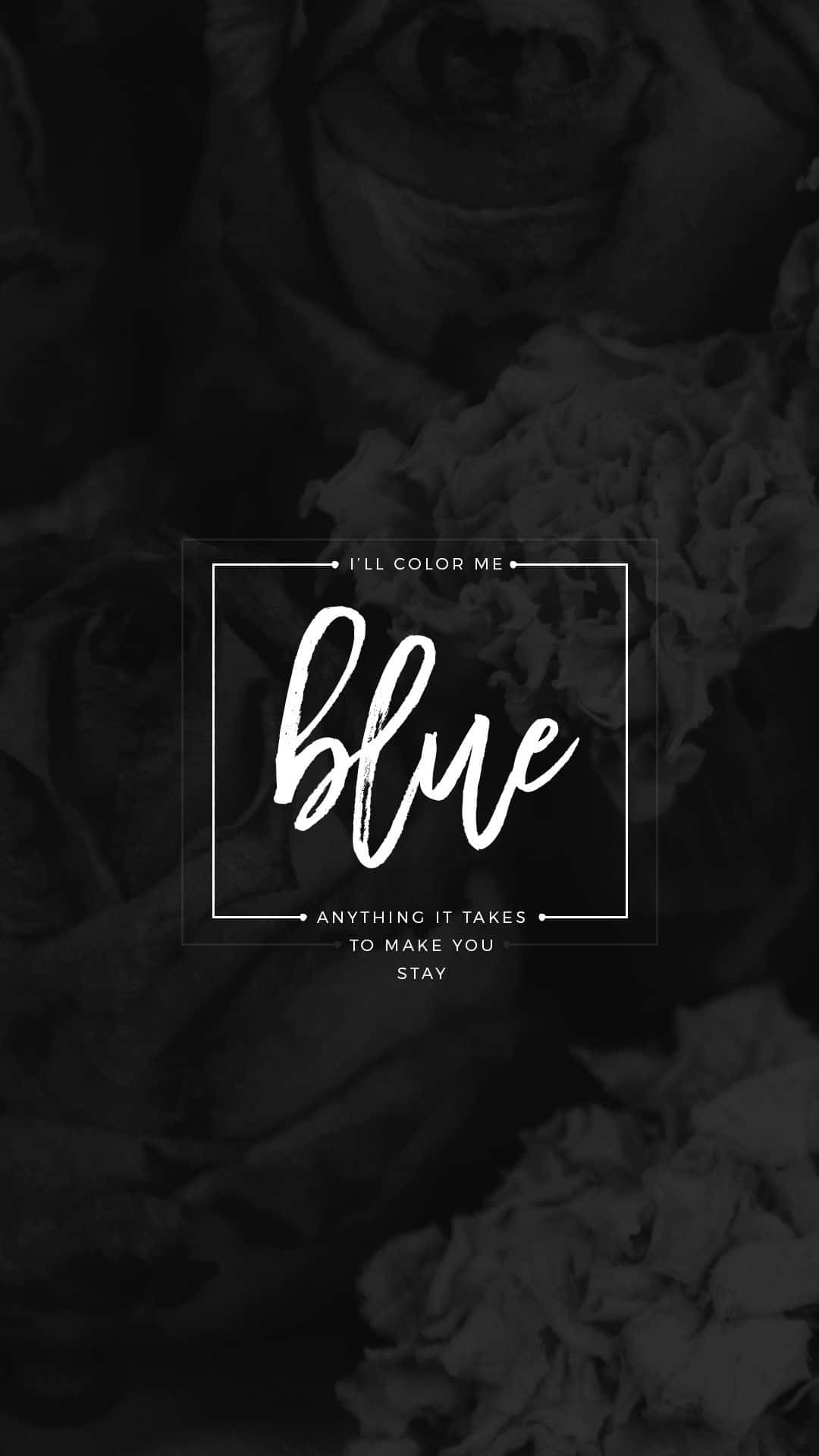 Black Dope, monochrome floral background, white framed text overlay, Full HD Phone Wallpaper