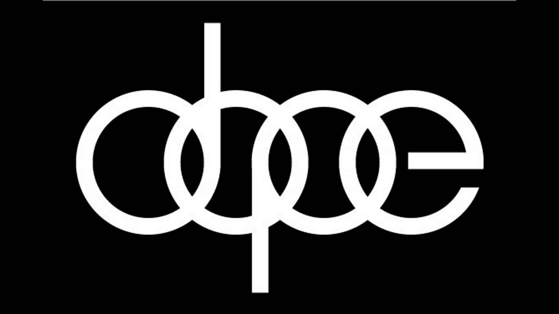 Black Dope, white abstract logo, interlocking circular forms, Full HD Desktop Wallpaper