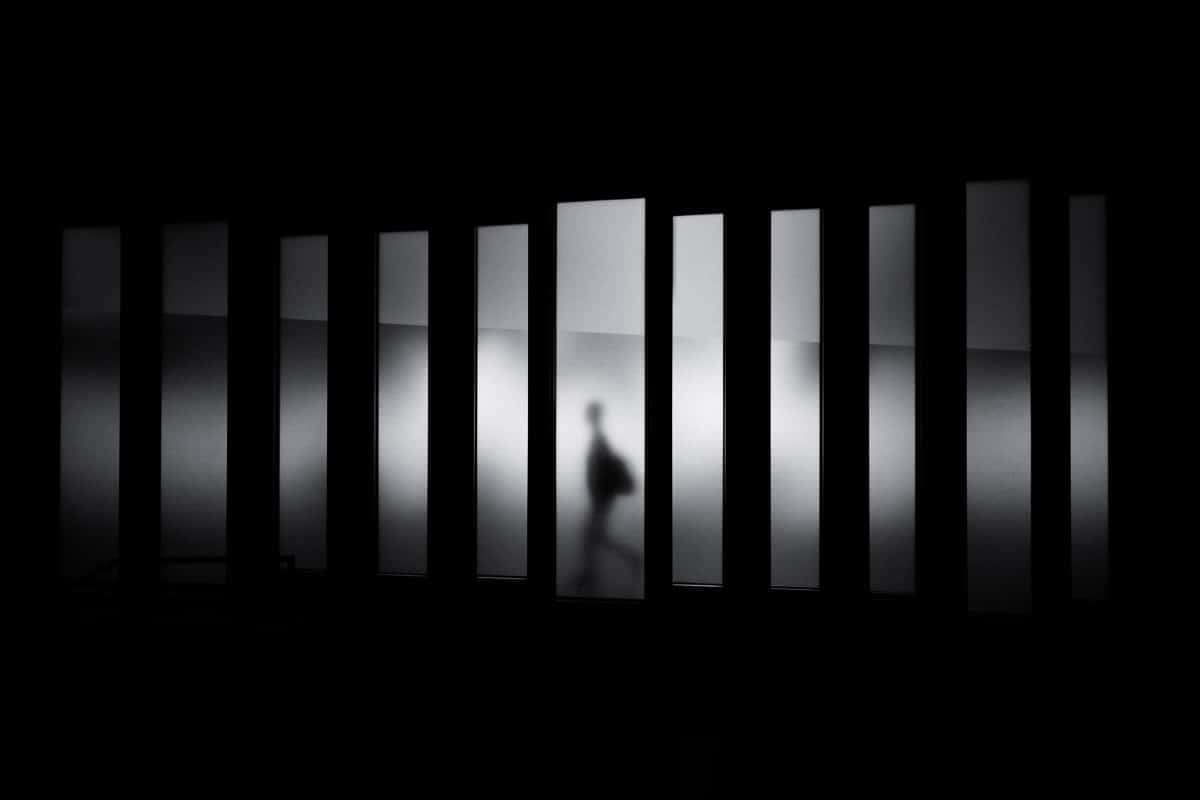 Black Dope, frosted glass panels, dark corridor, SD Desktop Wallpaper