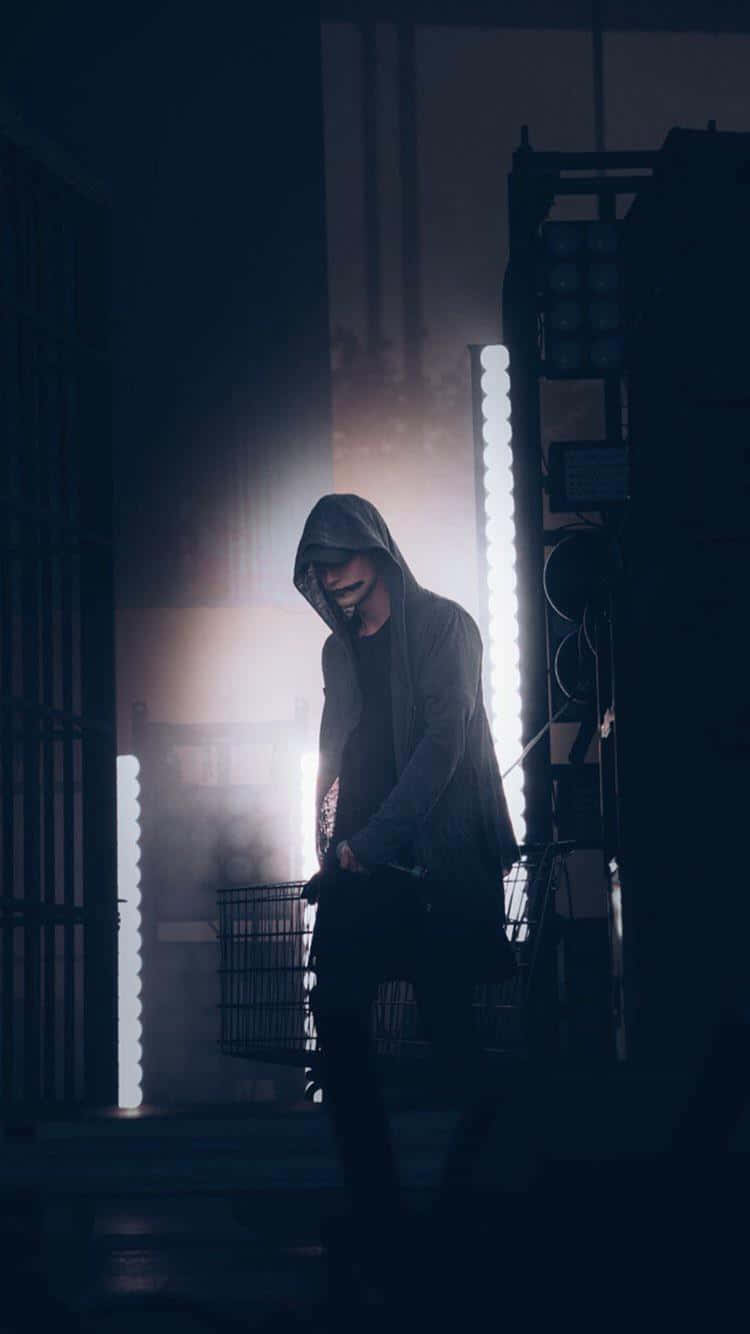 Black Dope, hooded figure, mask, HD Phone Wallpaper
