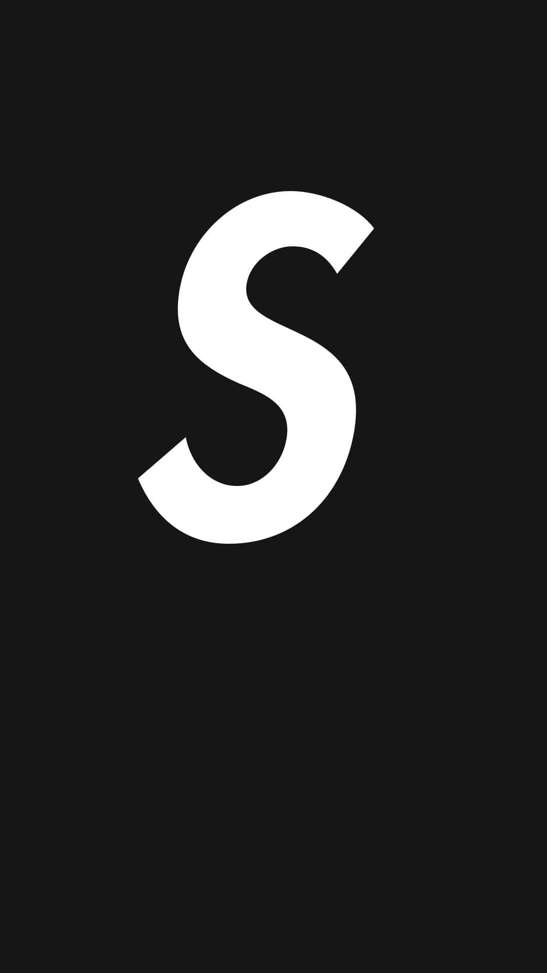 Black Dope, letter S, solid black background, Full HD Phone Wallpaper