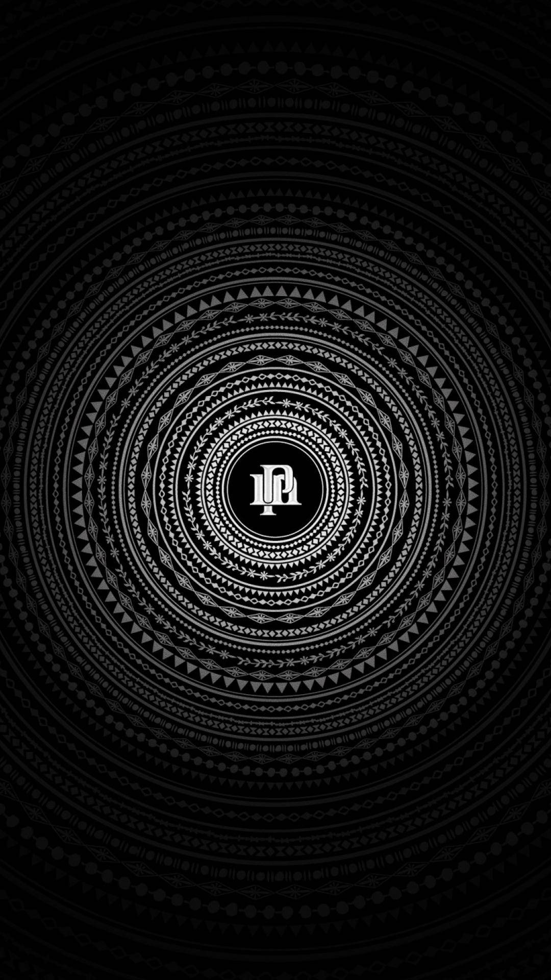 Black And White iPhone, dark circle, mandala, Full HD Phone Wallpaper
