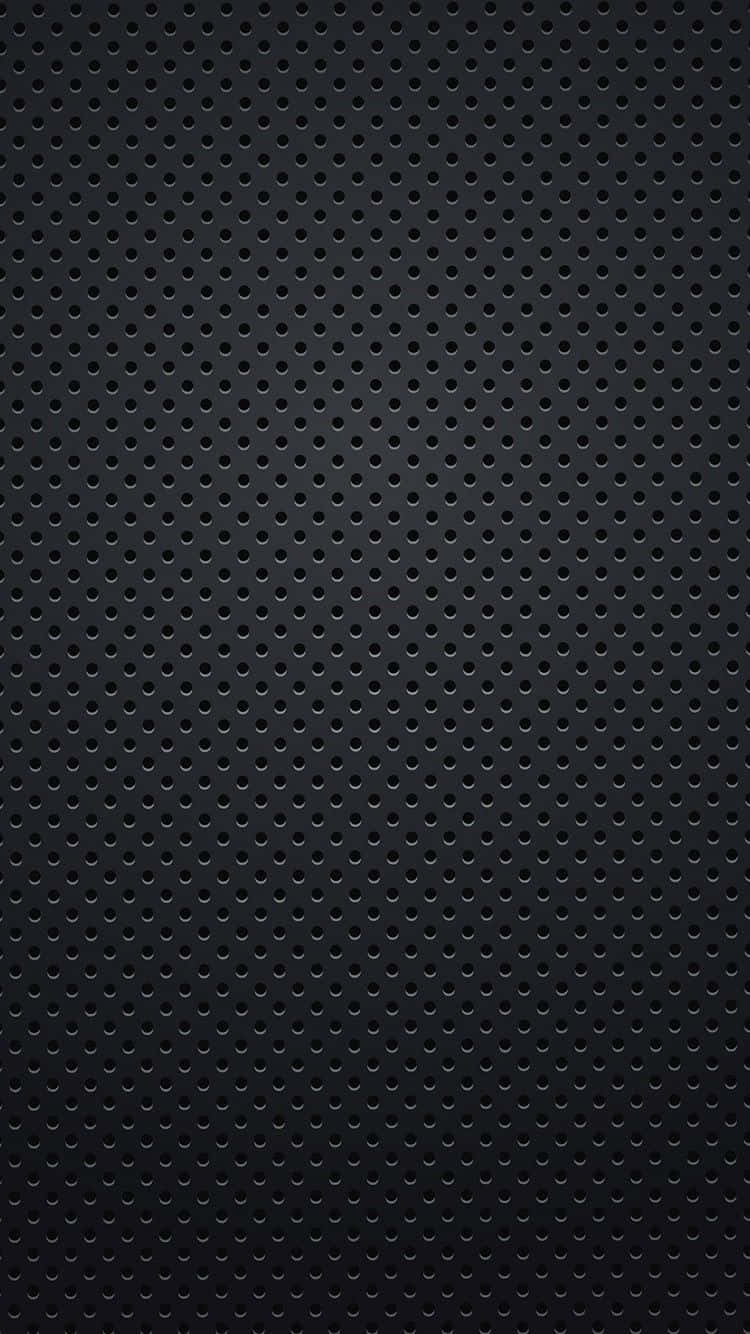 black dots, dark textured surface, small circular perforations, HD Phone Wallpaper