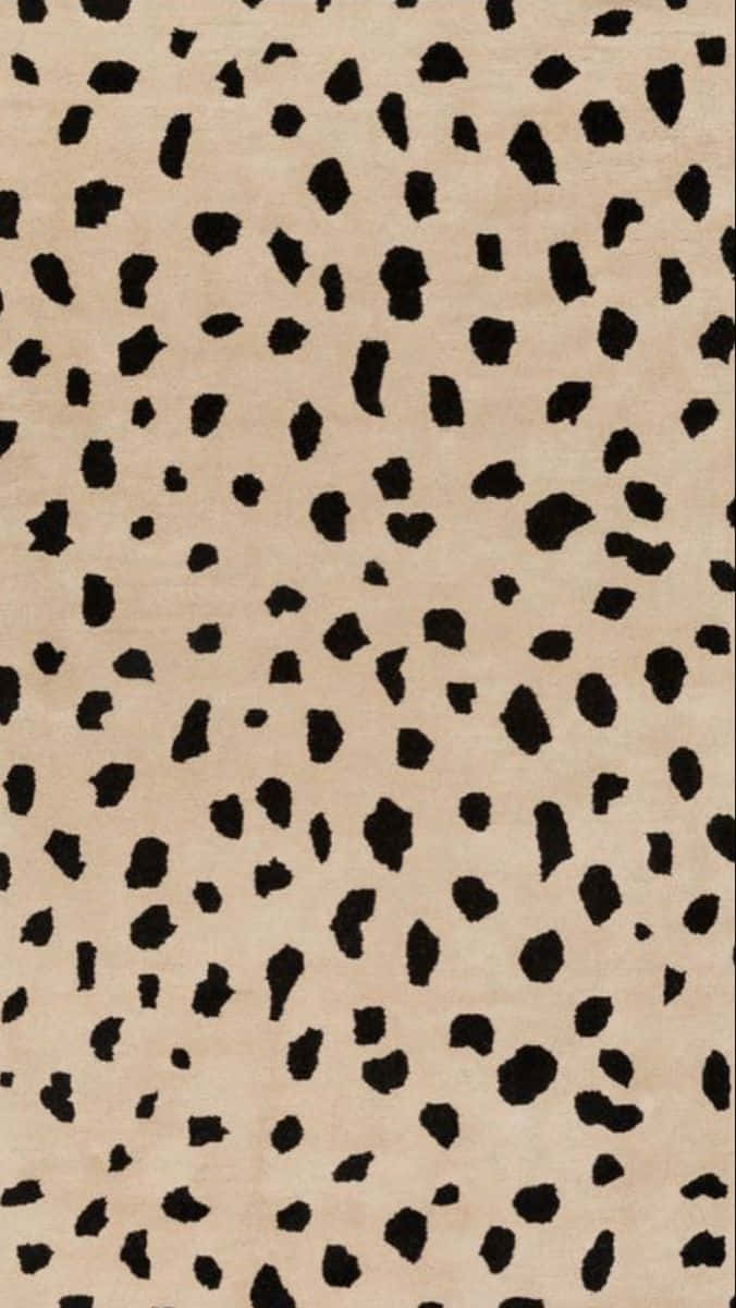 Black Dots, beige, black irregular spots, SD Phone Wallpaper