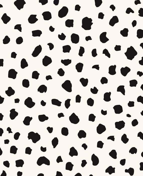 black dots, creamy off-white background, irregular spots, SD Phone Wallpaper