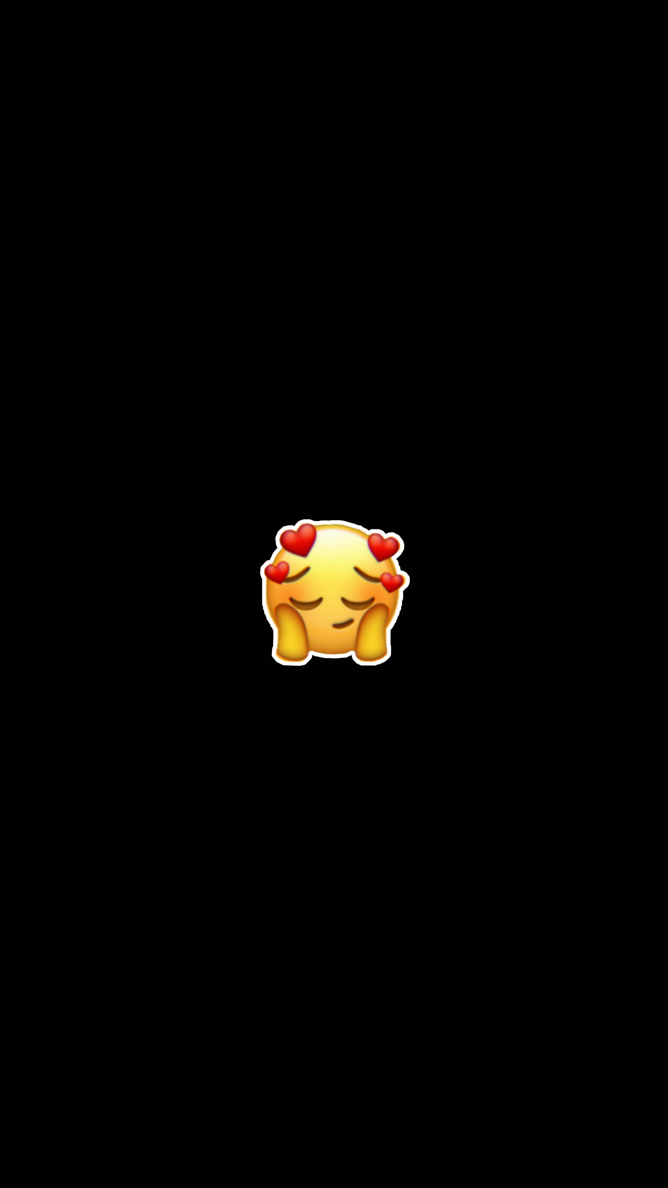 Black Emoji, yellow emoji, closed eyes, 4K Phone Wallpaper