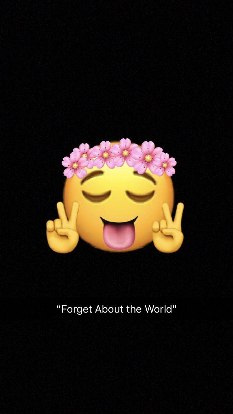 Black Emoji, yellow emoji, closed eyes, HD Phone Wallpaper