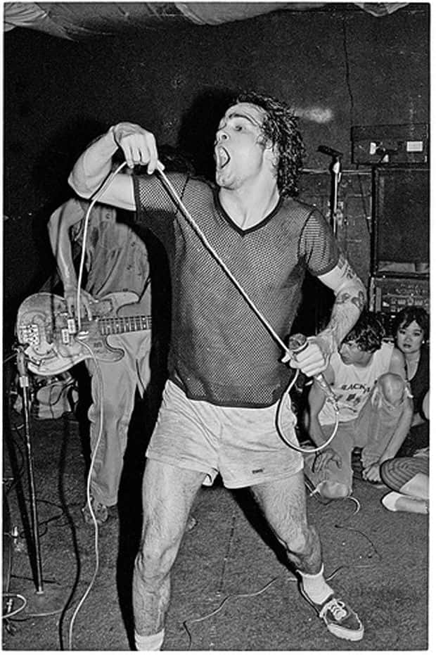 Black Flag Band, punk rock singer, microphone, SD Phone Wallpaper