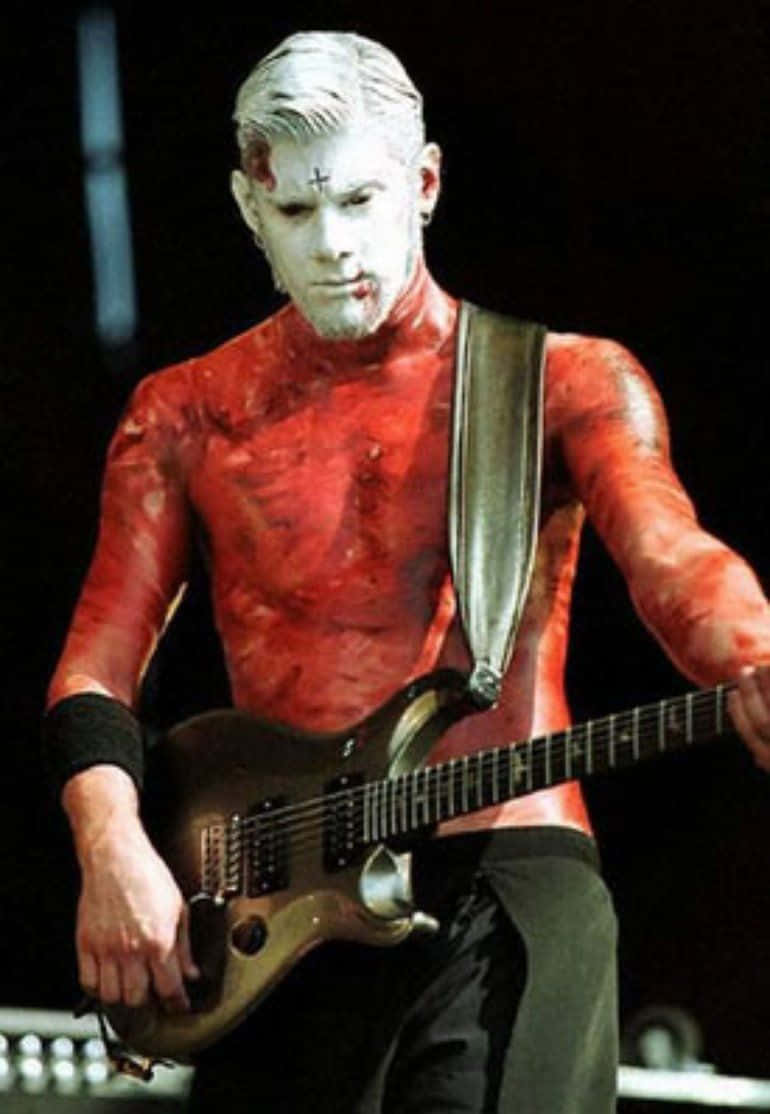 Black Flag Band, white face paint, red body paint, SD Phone Wallpaper
