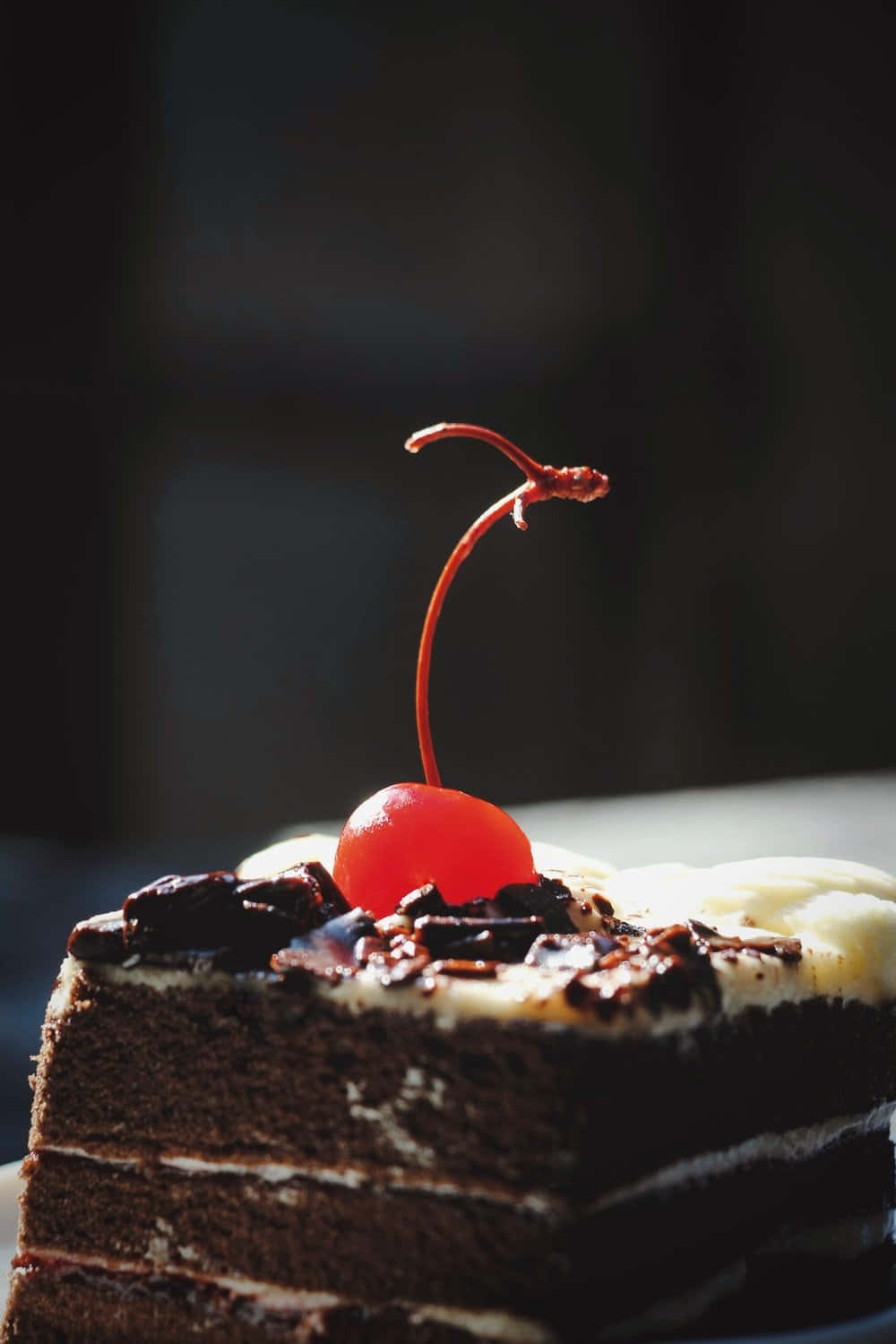 Black Forest Cake, chocolate cake, whipped cream, HD Phone Wallpaper