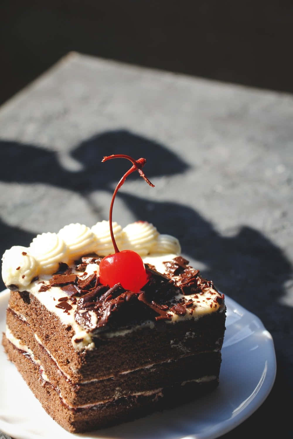 Black Forest Cake, chocolate cake, whipped cream, HD Phone Wallpaper