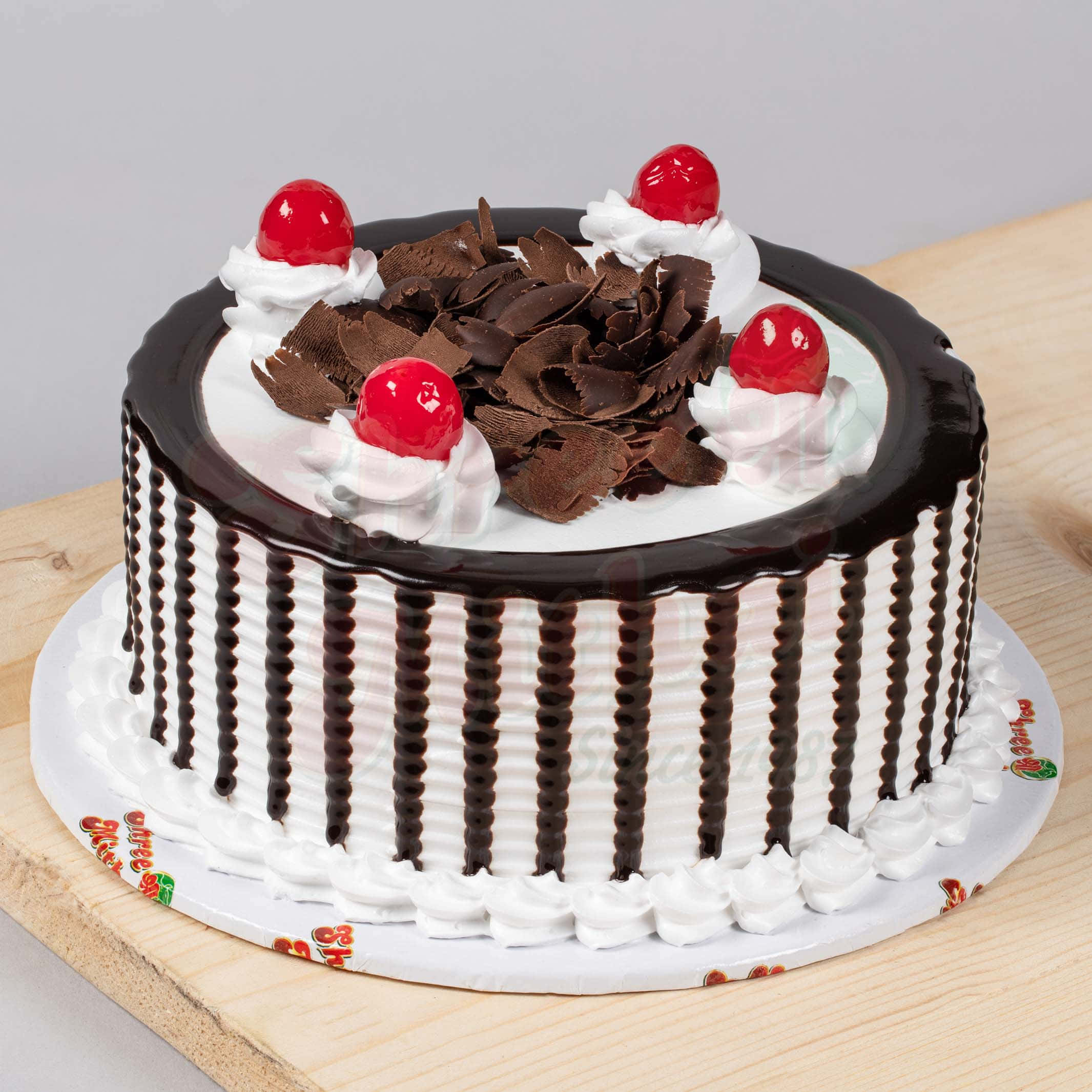 Black Forest Cake, chocolate drizzle, cherries, Full HD Desktop Wallpaper
