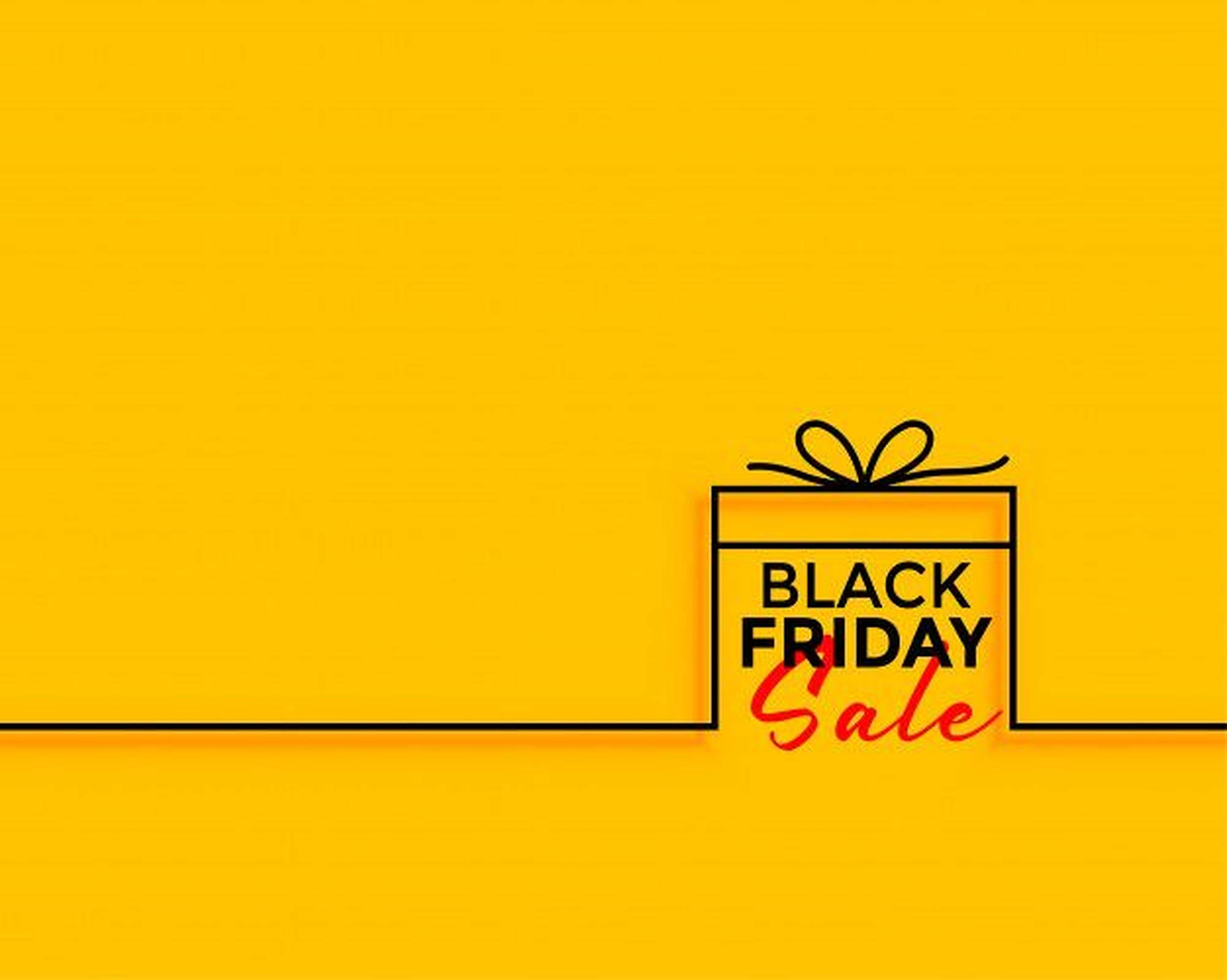 Black Friday, yellow, gift box, Full HD Desktop Wallpaper