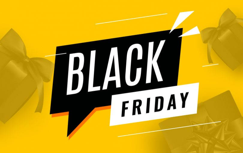 Black Friday, yellow, speech bubble, SD Desktop Wallpaper
