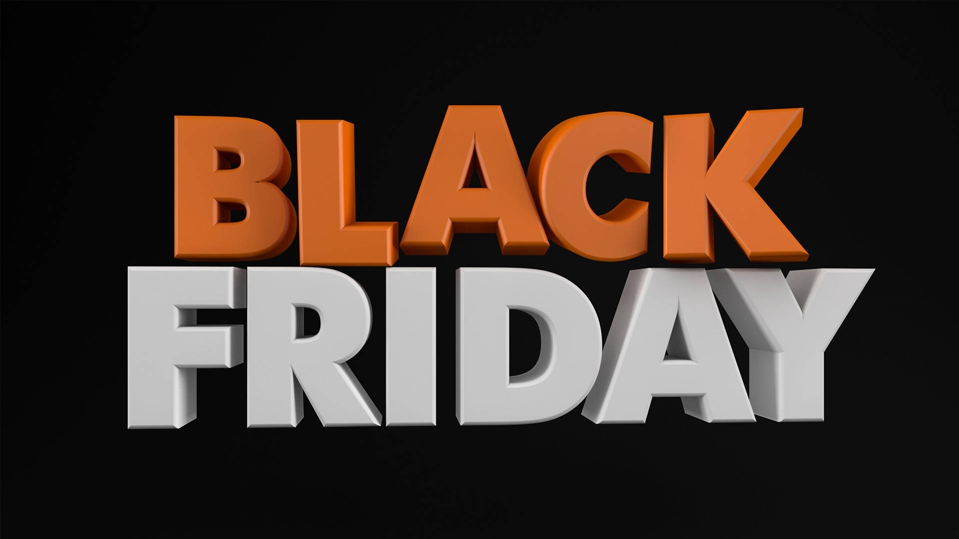 Black Friday, orange, white, Full HD Desktop Wallpaper