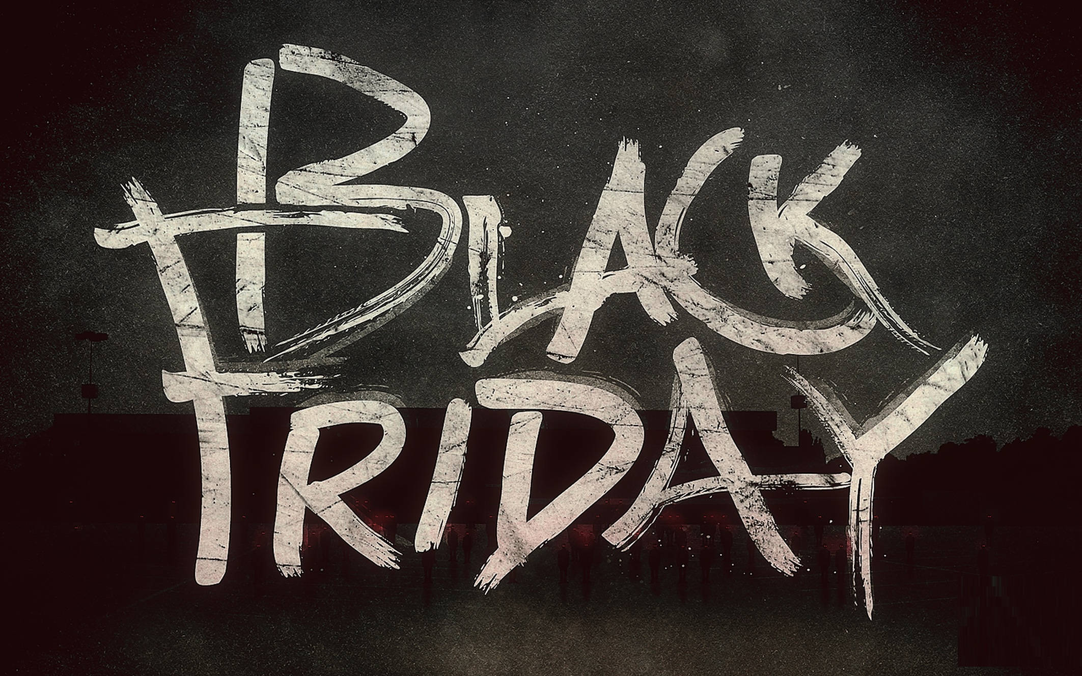 Black Friday, graffiti-style, white paint splatters, Full HD Desktop Wallpaper
