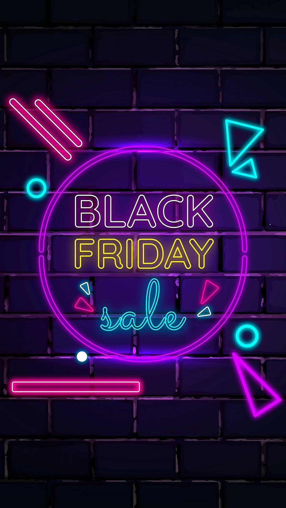 Black Friday, neon lights, pink, Full HD Phone Wallpaper