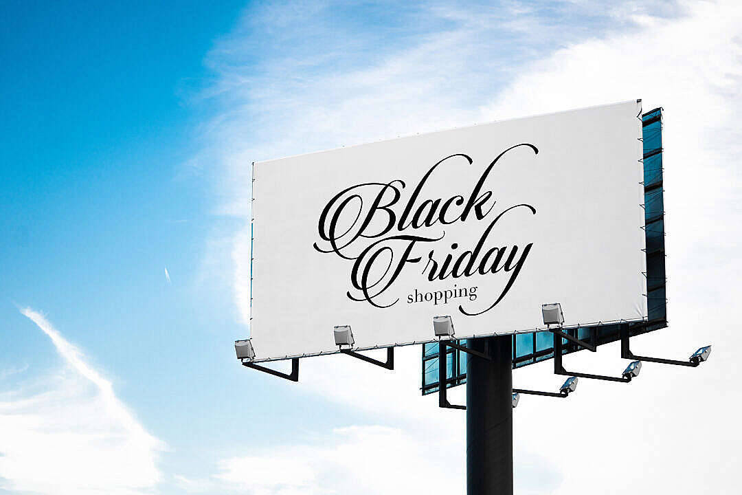 Black Friday, luxury billboard design, white billboard, SD Desktop Wallpaper