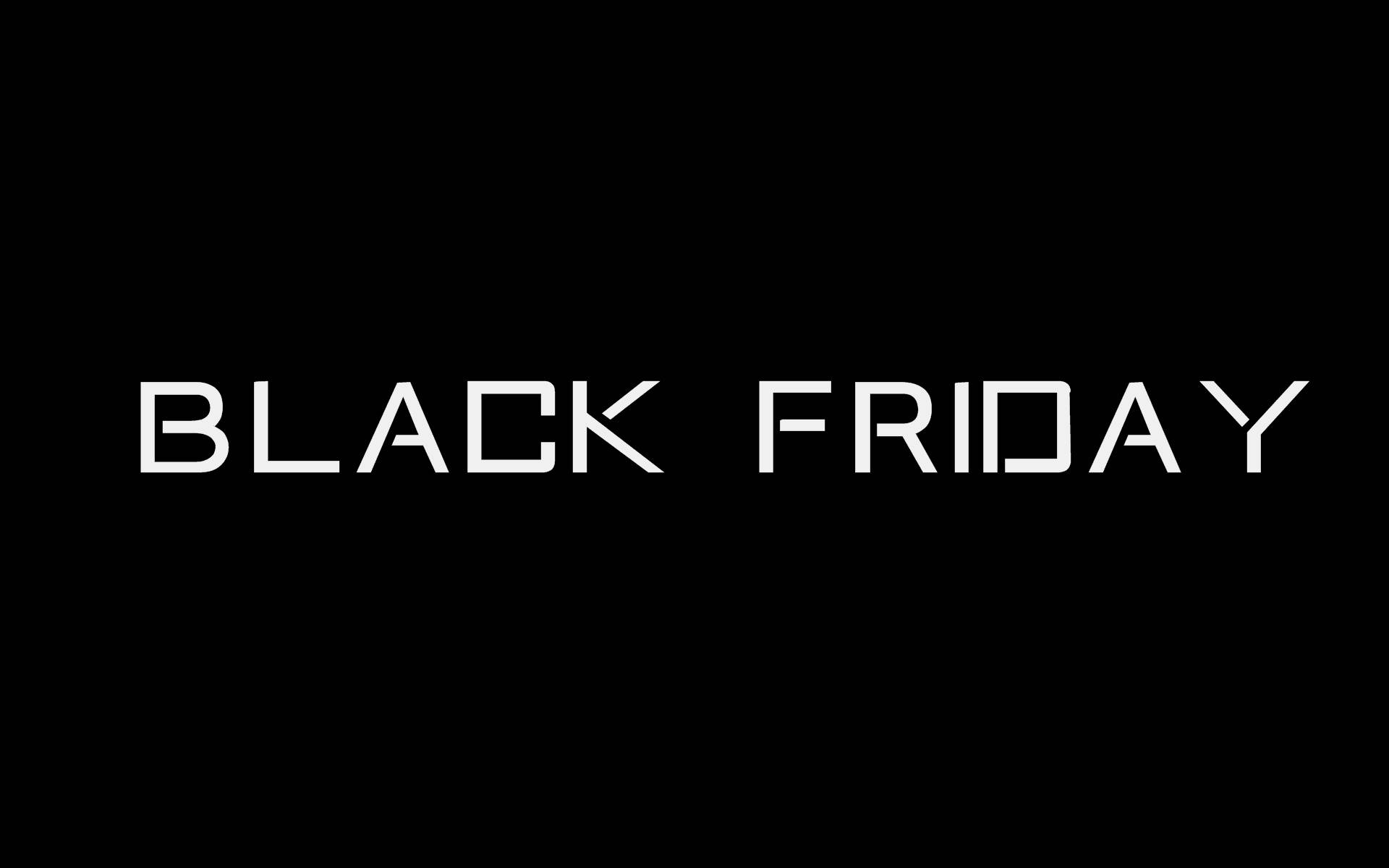 Black Friday, solid black background, bold white, Full HD Desktop Wallpaper