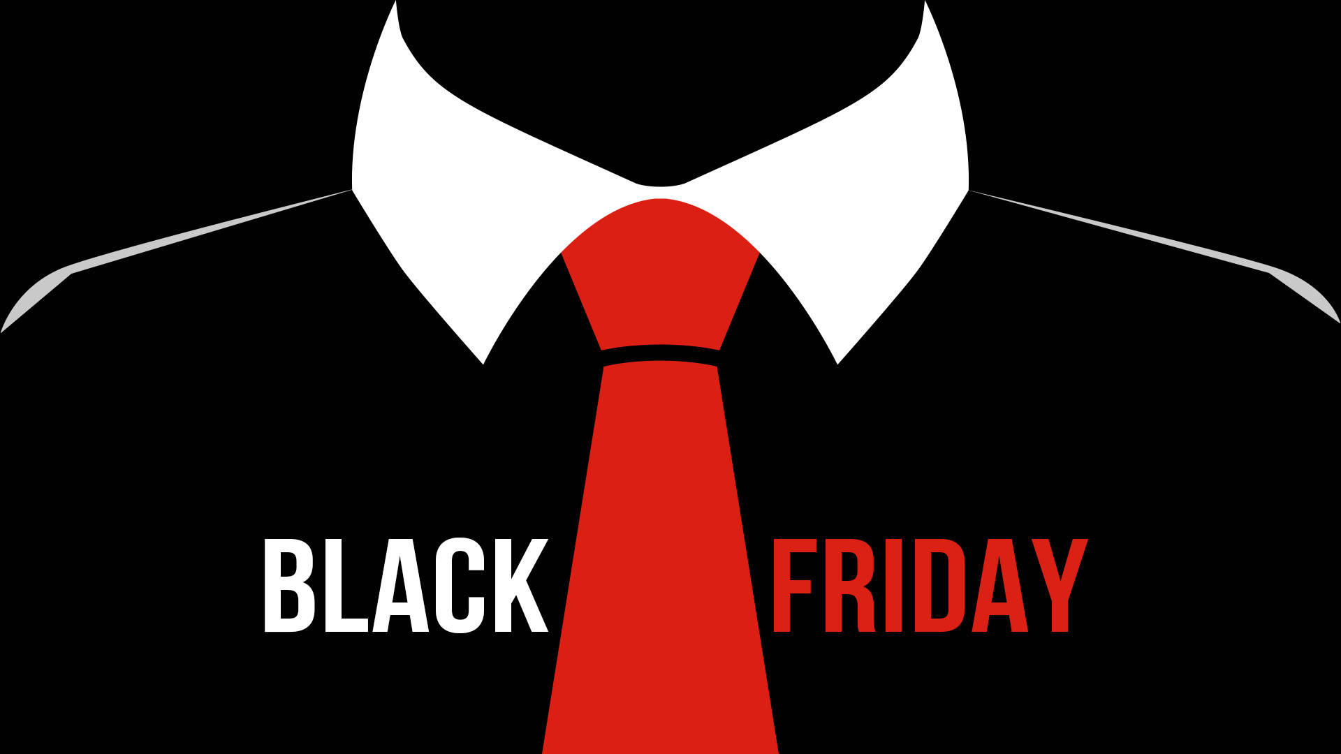 Black Friday, black suit, white shirt, Full HD Desktop Wallpaper