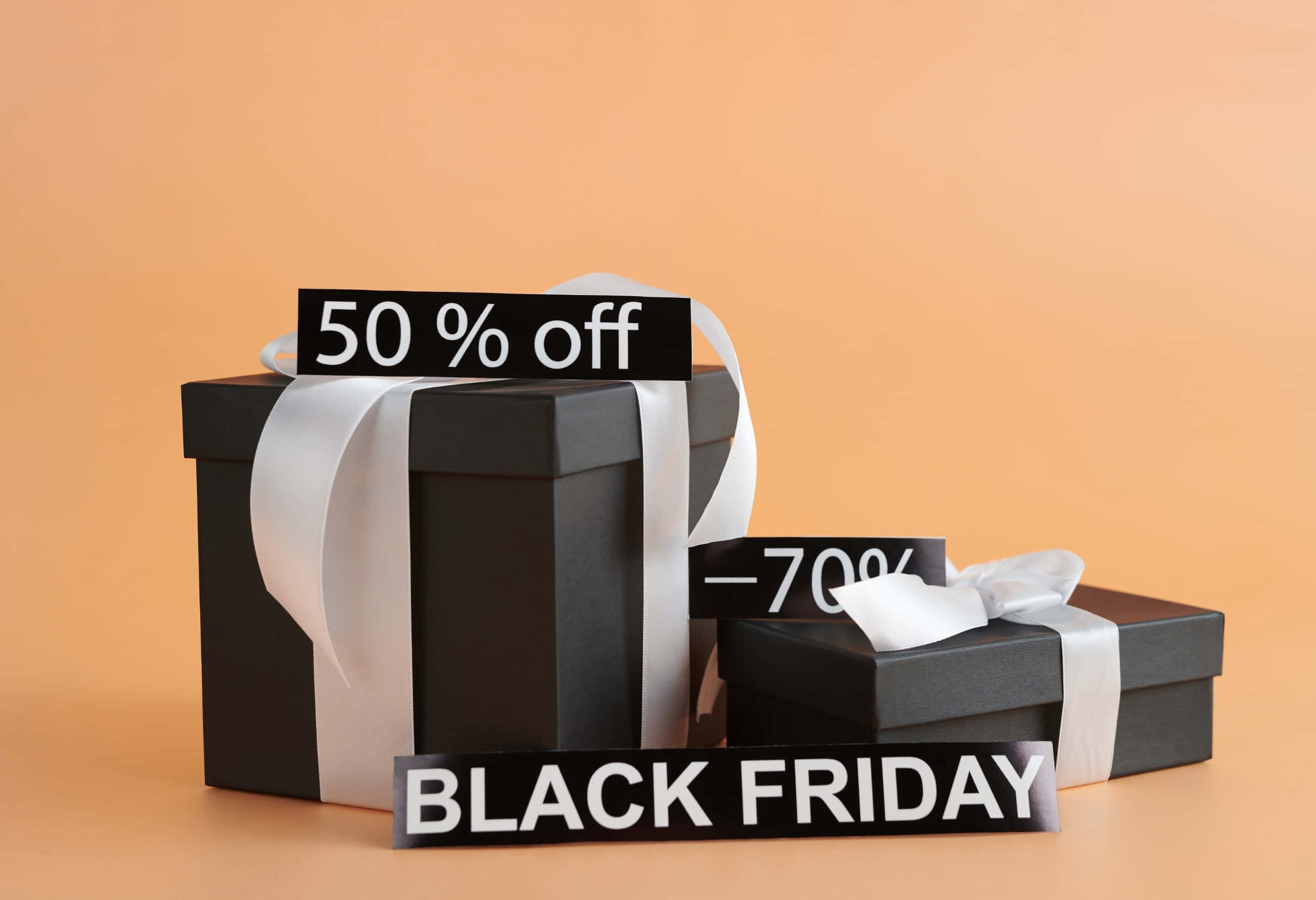 Black Friday, 50% off, 70% off, 2K Desktop Wallpaper