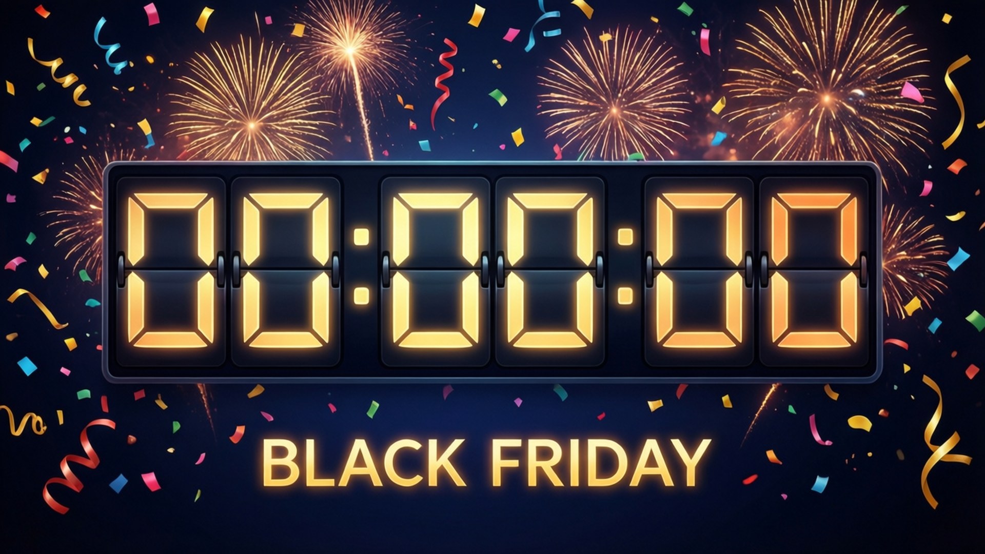 Black Friday, 00:00:00, night sky, Full HD Desktop Wallpaper