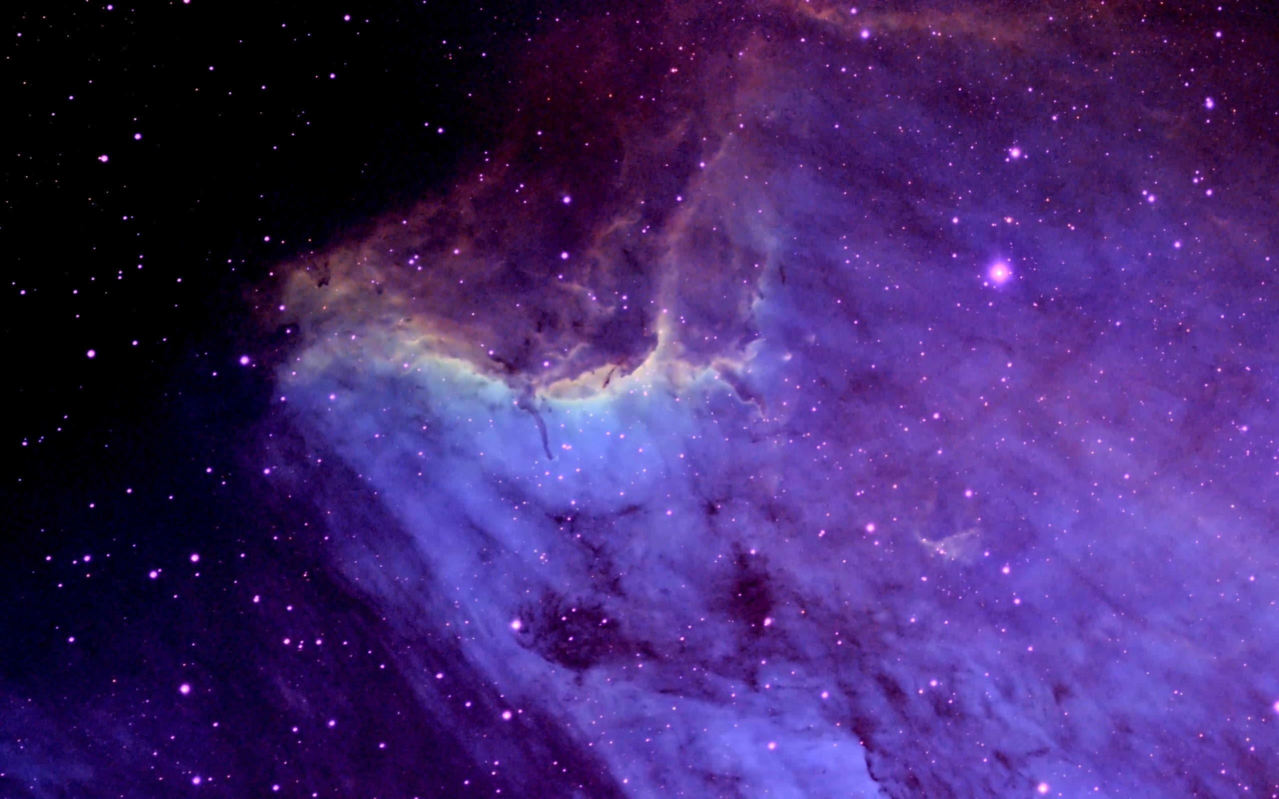 Black Galaxy, purple nebula, vibrant purples, 2K Desktop Wallpaper