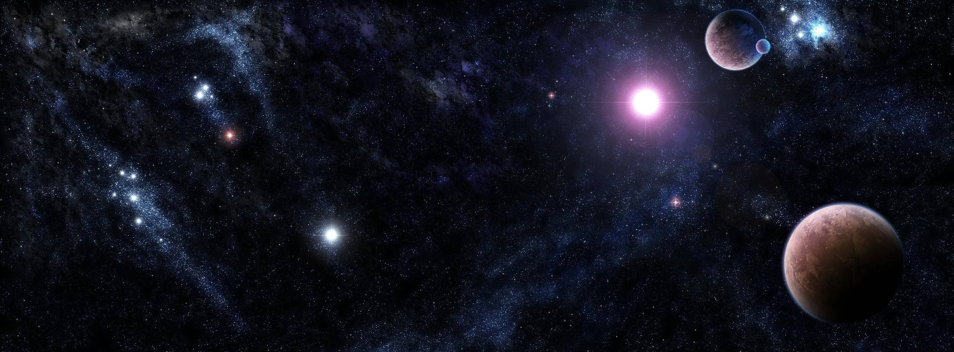 Dark Galaxy, cosmic vista, glowing stars, 2K Desktop Wallpaper