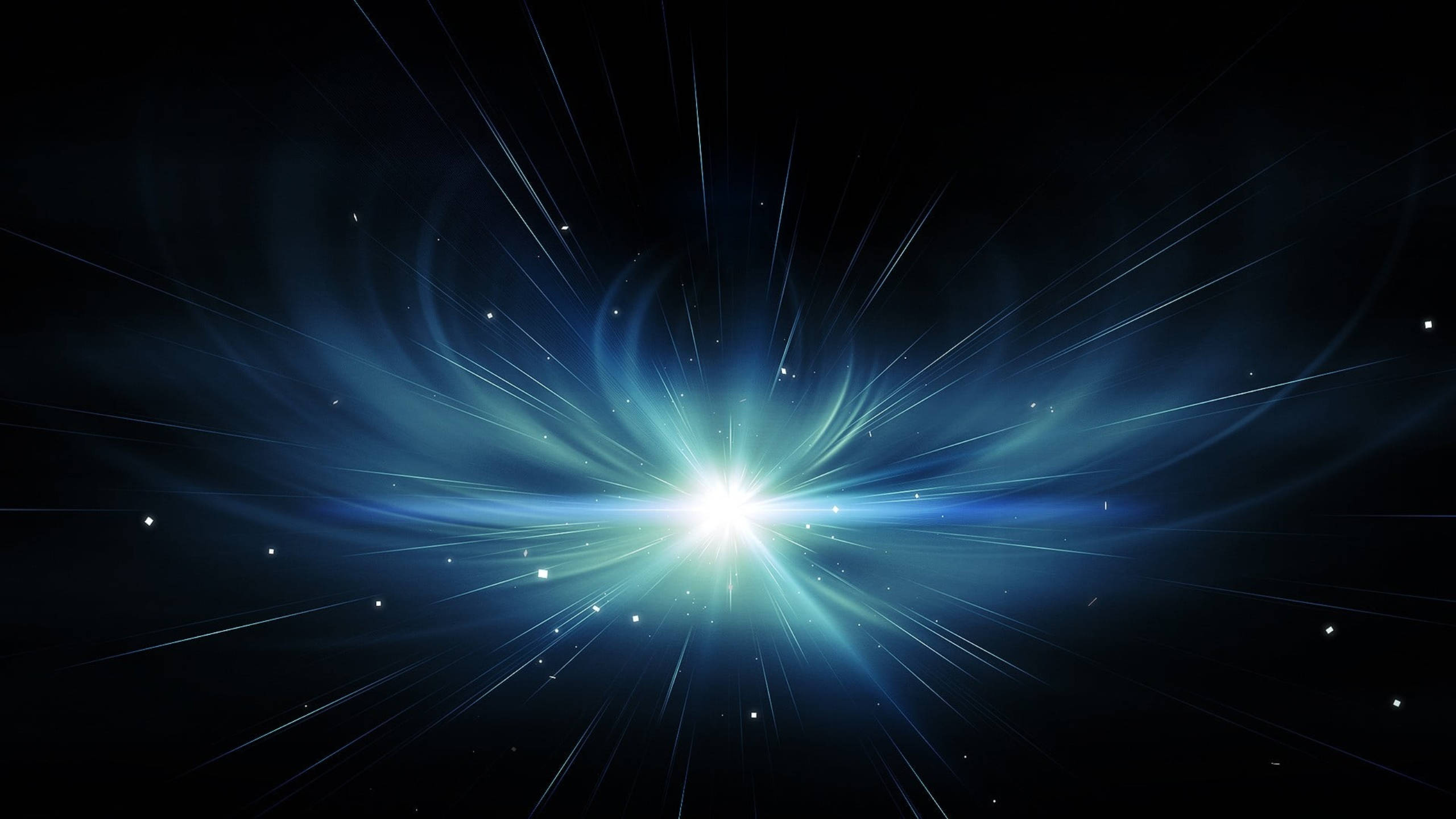 Black Galaxy, glowing material, radiant blue, 2K Desktop Wallpaper