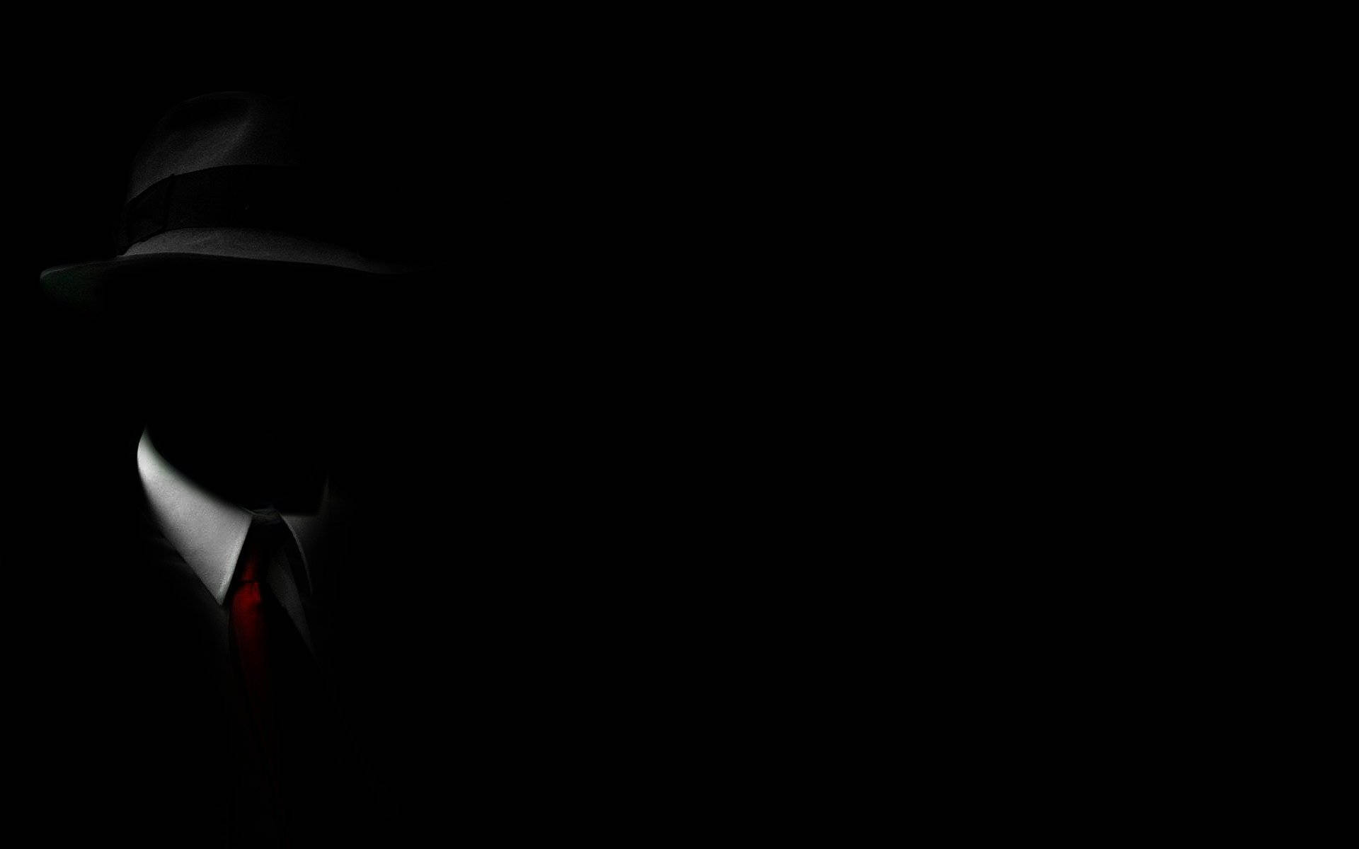 fedora, suit, red tie, Full HD Desktop Wallpaper