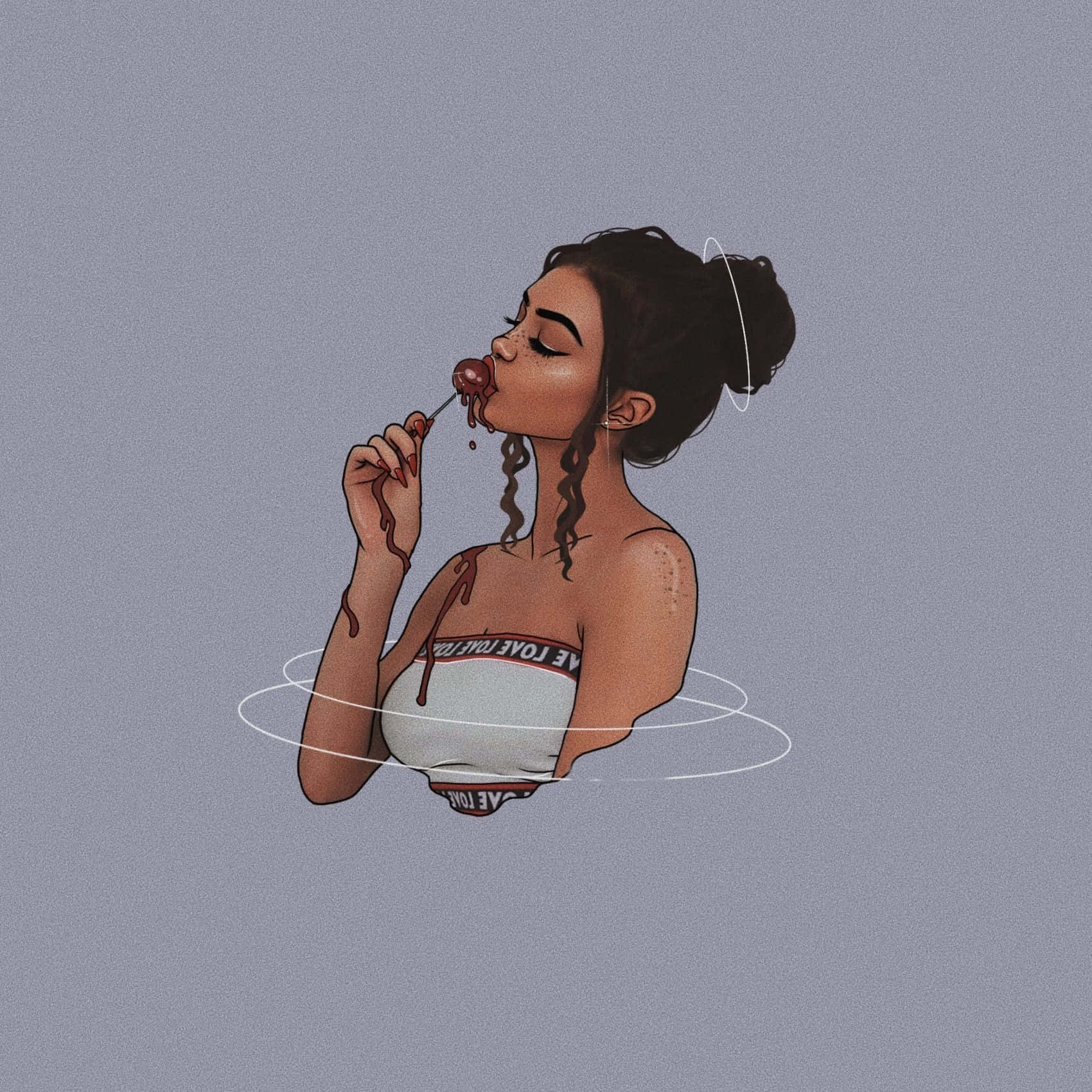 black girl aesthetic, dark hair, bun, HD Desktop Wallpaper