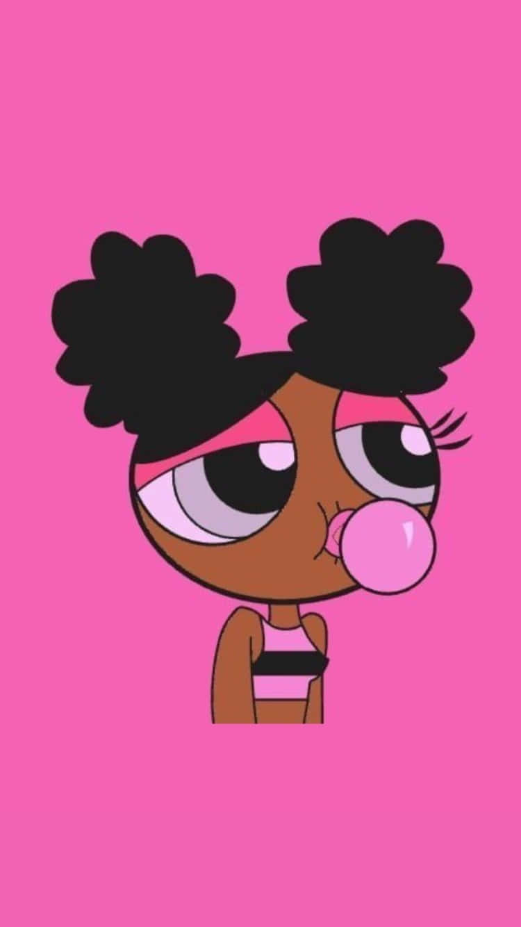 black girl aesthetic, cartoon girl, big eyes, HD Phone Wallpaper
