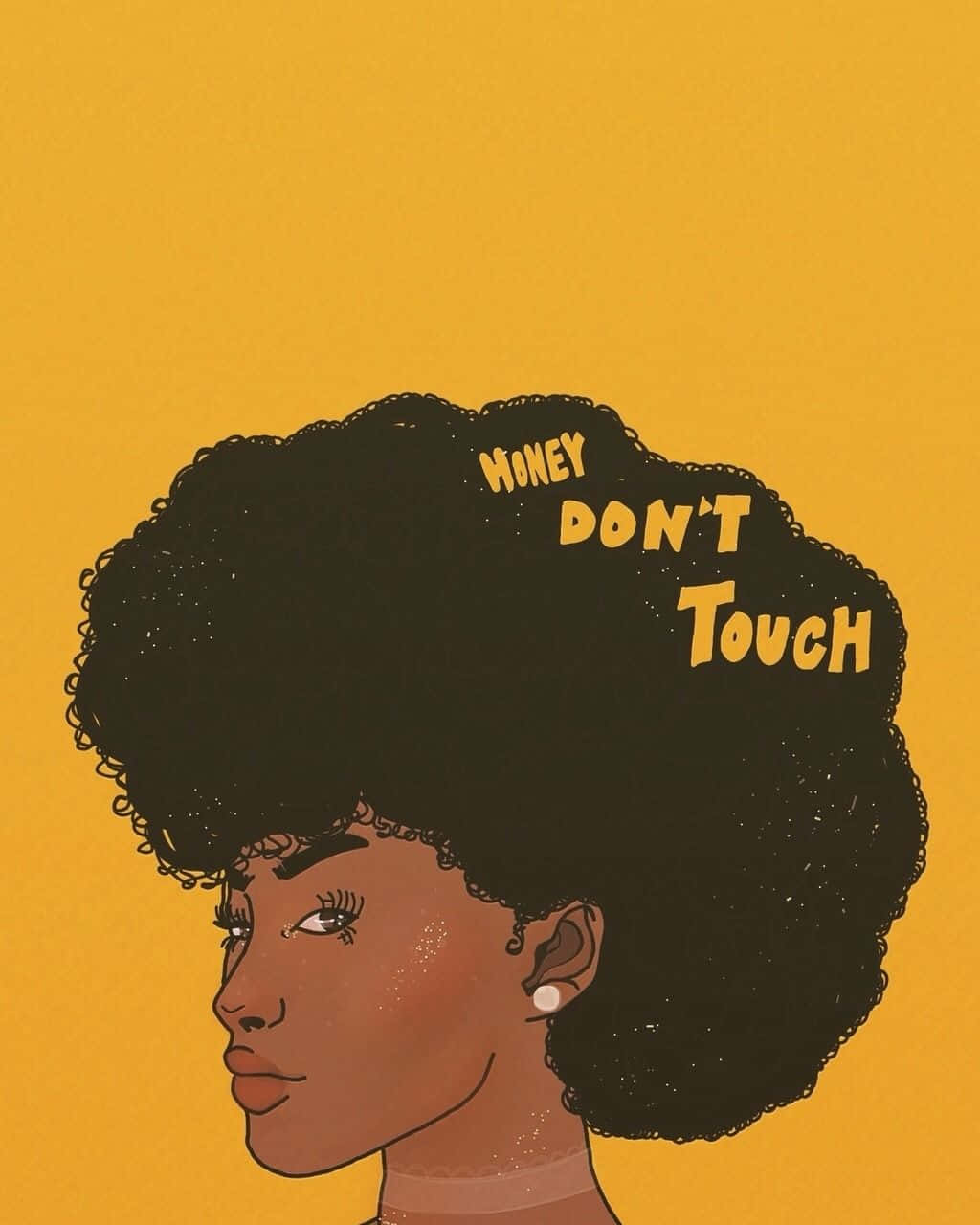 Black Girl Aesthetic, Honey Don't Touch, large afro hairstyle, HD Phone Wallpaper