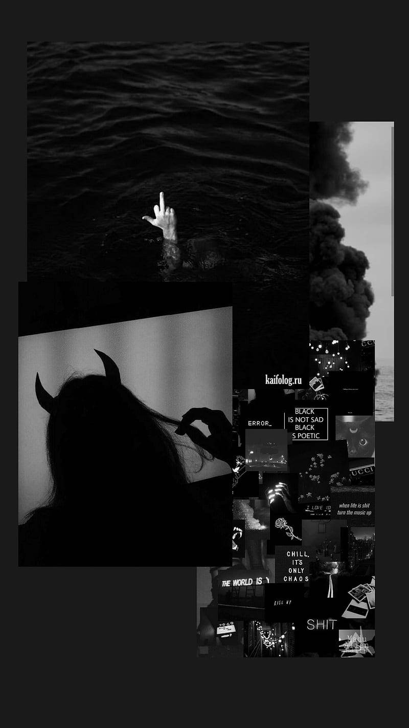 black aesthetic iphone, devil girl, gritty urban scenes, HD Phone Wallpaper