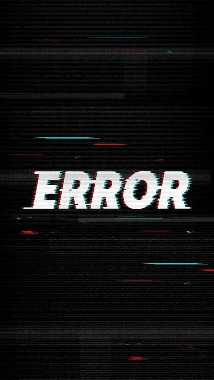 Black Glitch, bold white text, black background, HD Phone Wallpaper
