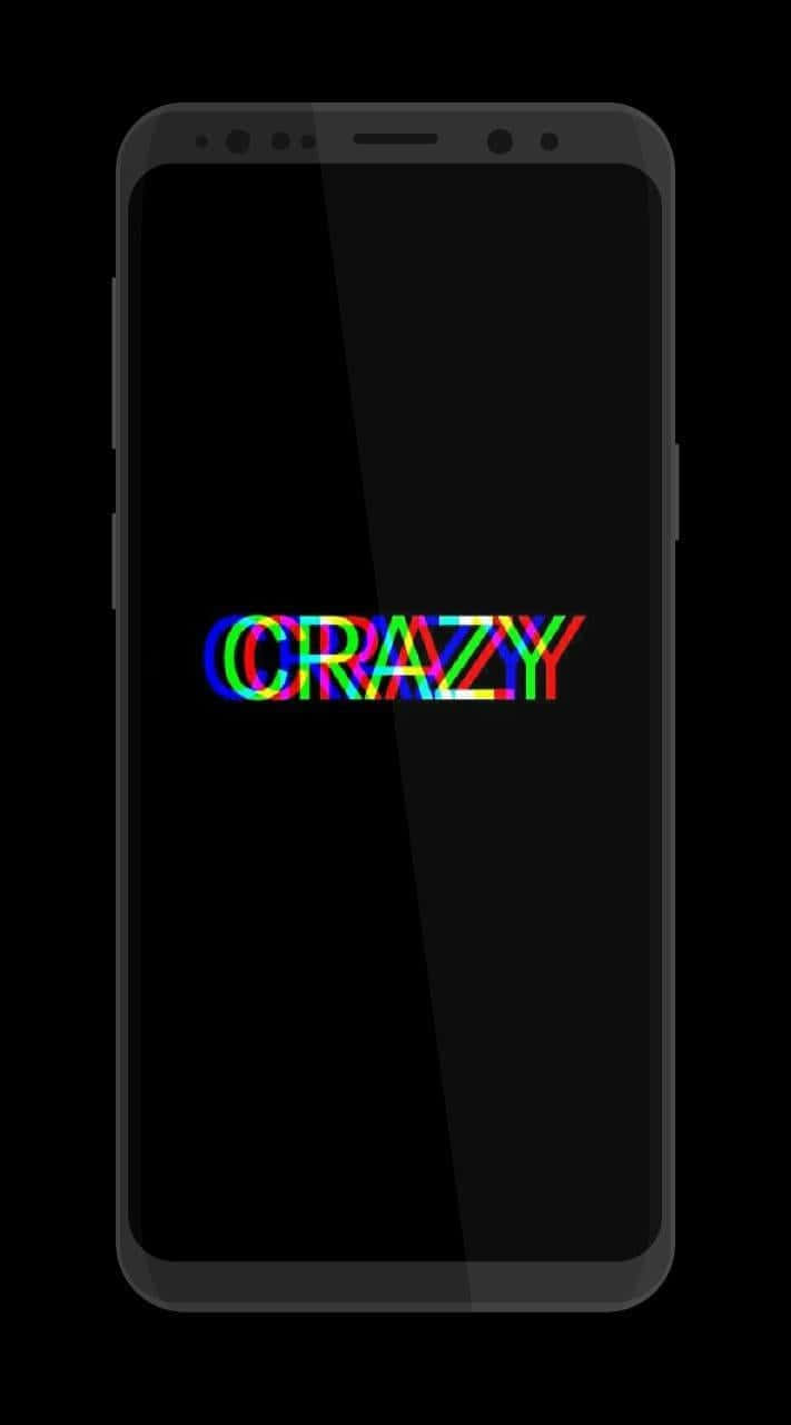 black glitch, CRAZY, glitchy rainbow text, HD Phone Wallpaper