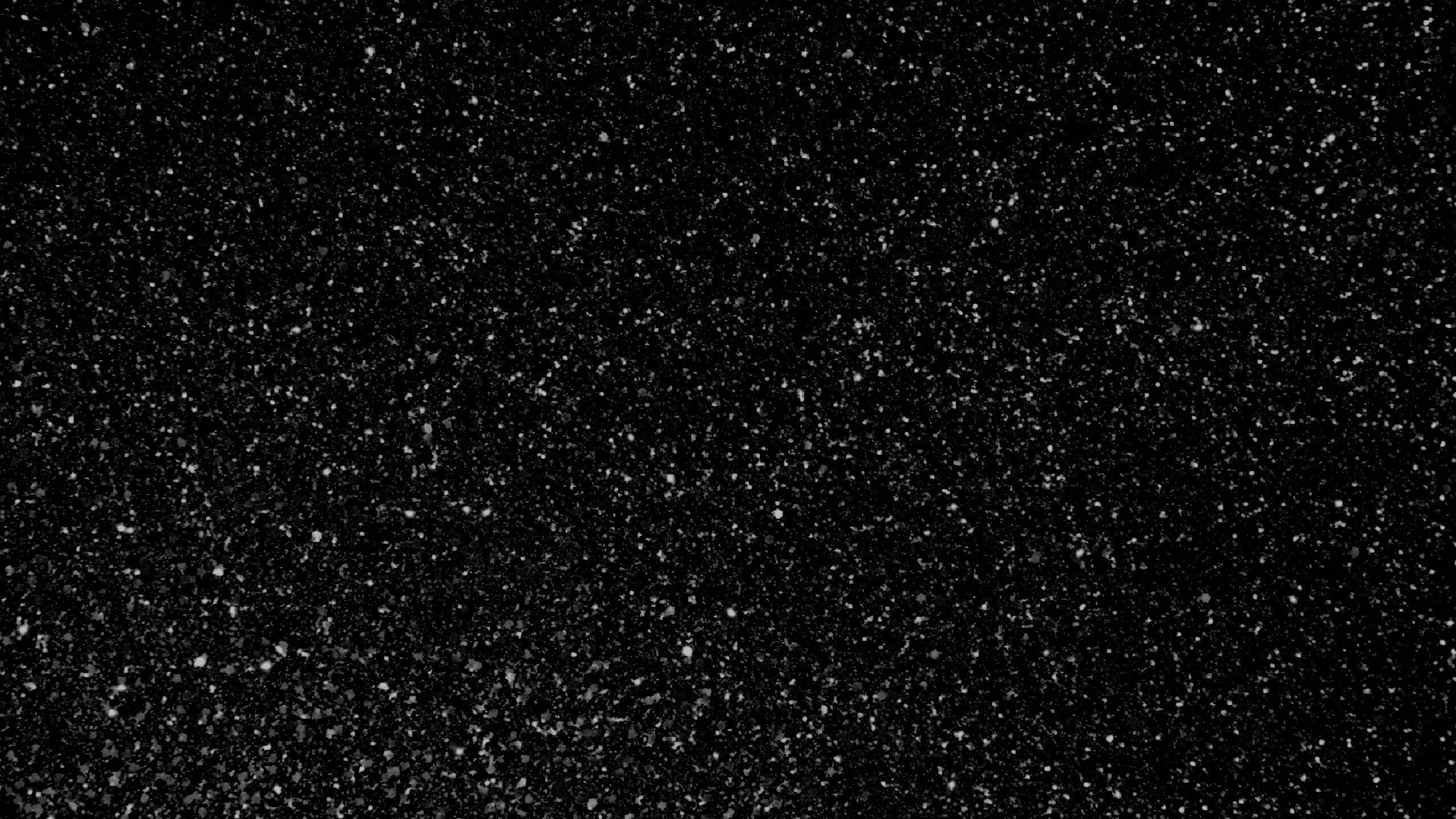 Black Glitter, white specks, solid black background, 2K Desktop Wallpaper