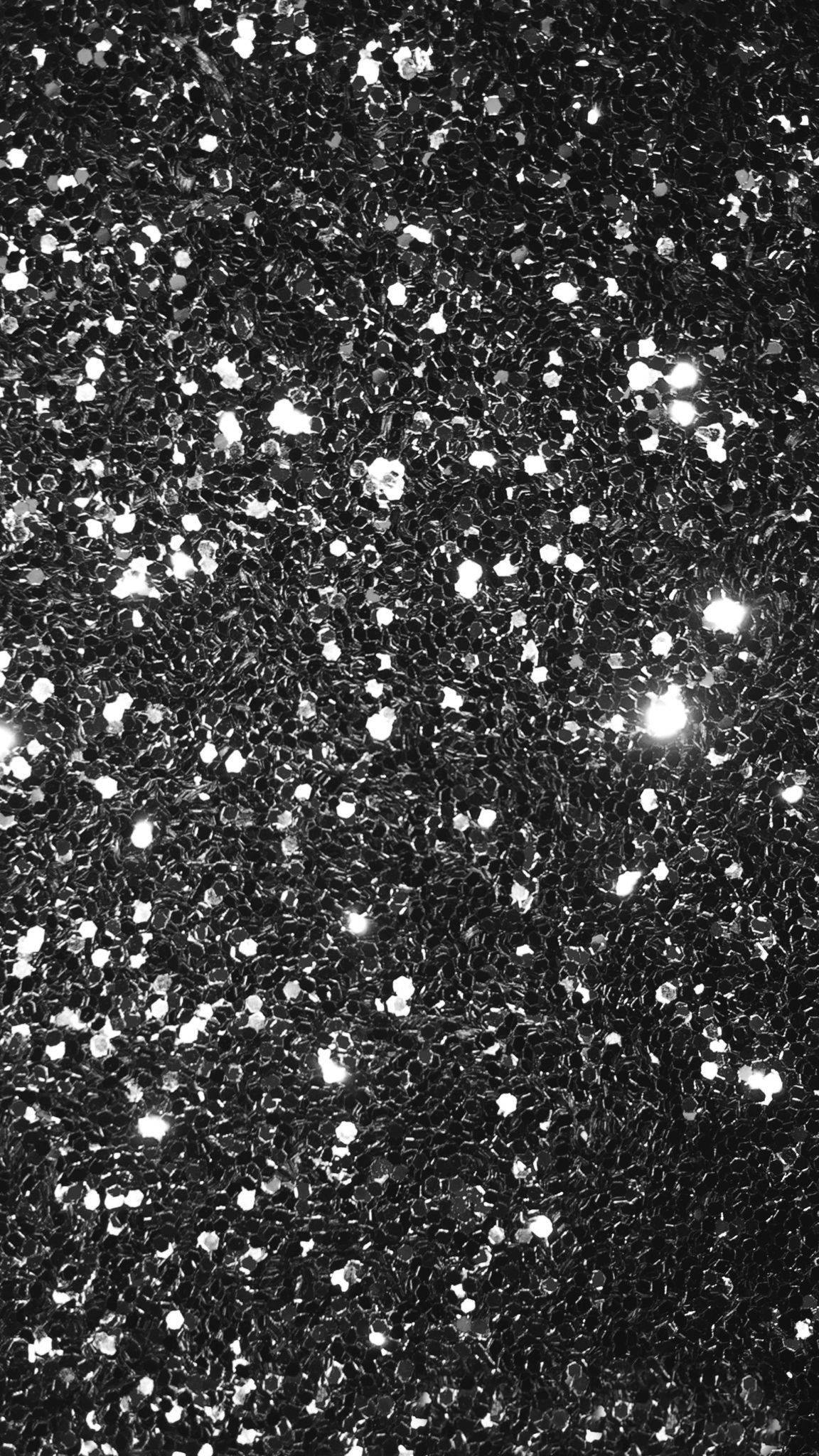 black glitter, sequins, bright white sparkles, Full HD Phone Wallpaper