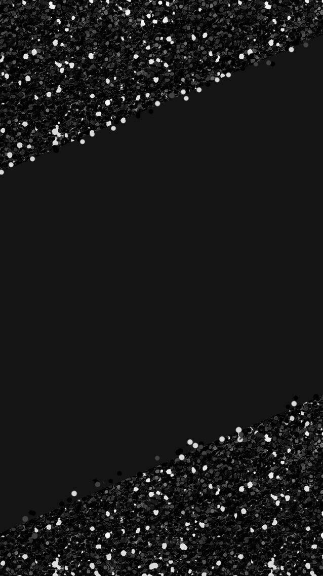 Black Glitter, triangle corners, silver glitter, SD Phone Wallpaper