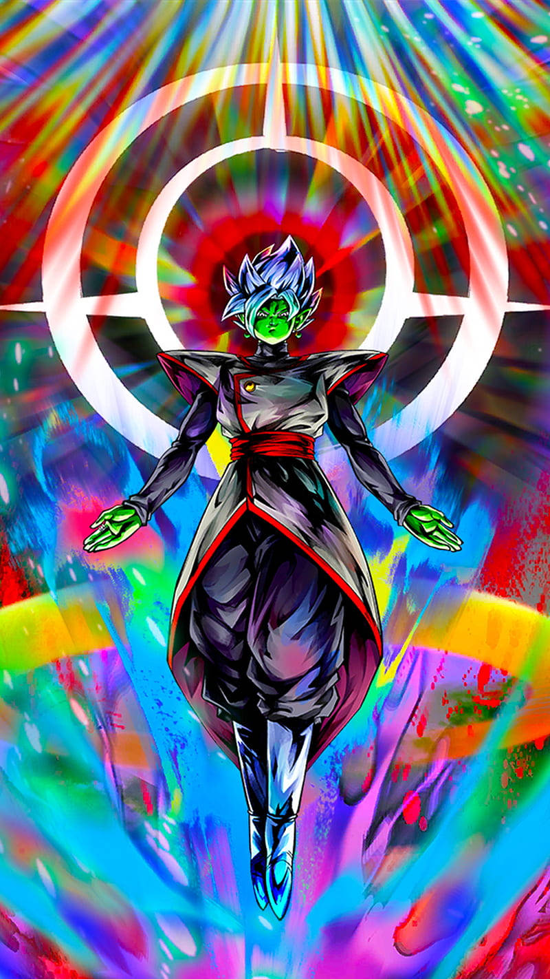 Black Goku Live, green-skinned anime warrior, spiky hair, HD Phone Wallpaper