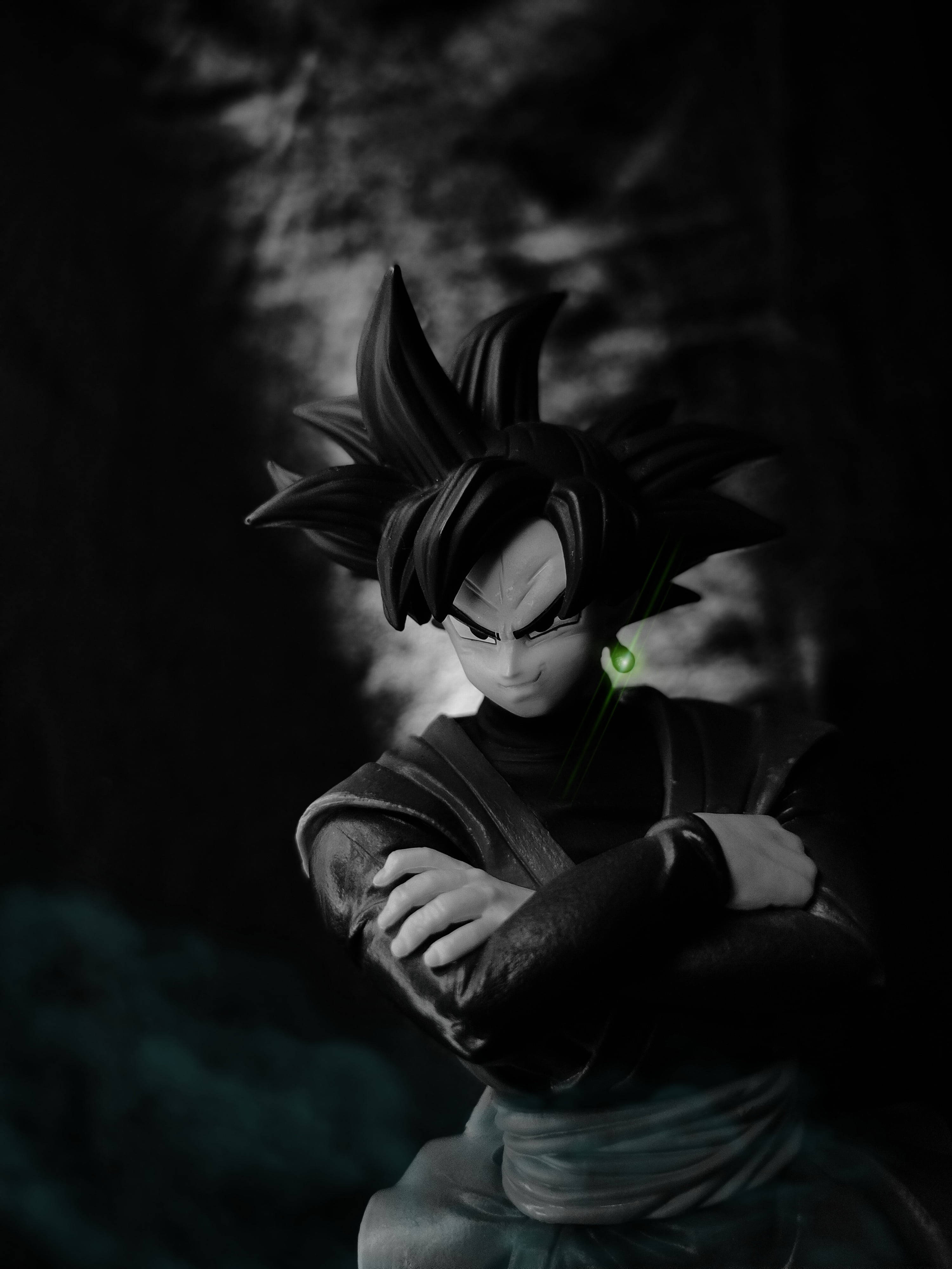 Black Goku Live, Goku Black, glowing green eyes, 4K Phone Wallpaper