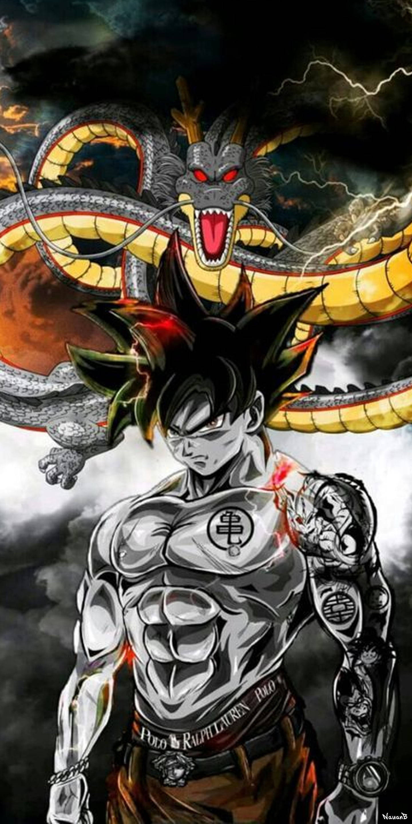 Black Goku Rose, 4K Resolution, spiky hair, 2K Phone Wallpaper