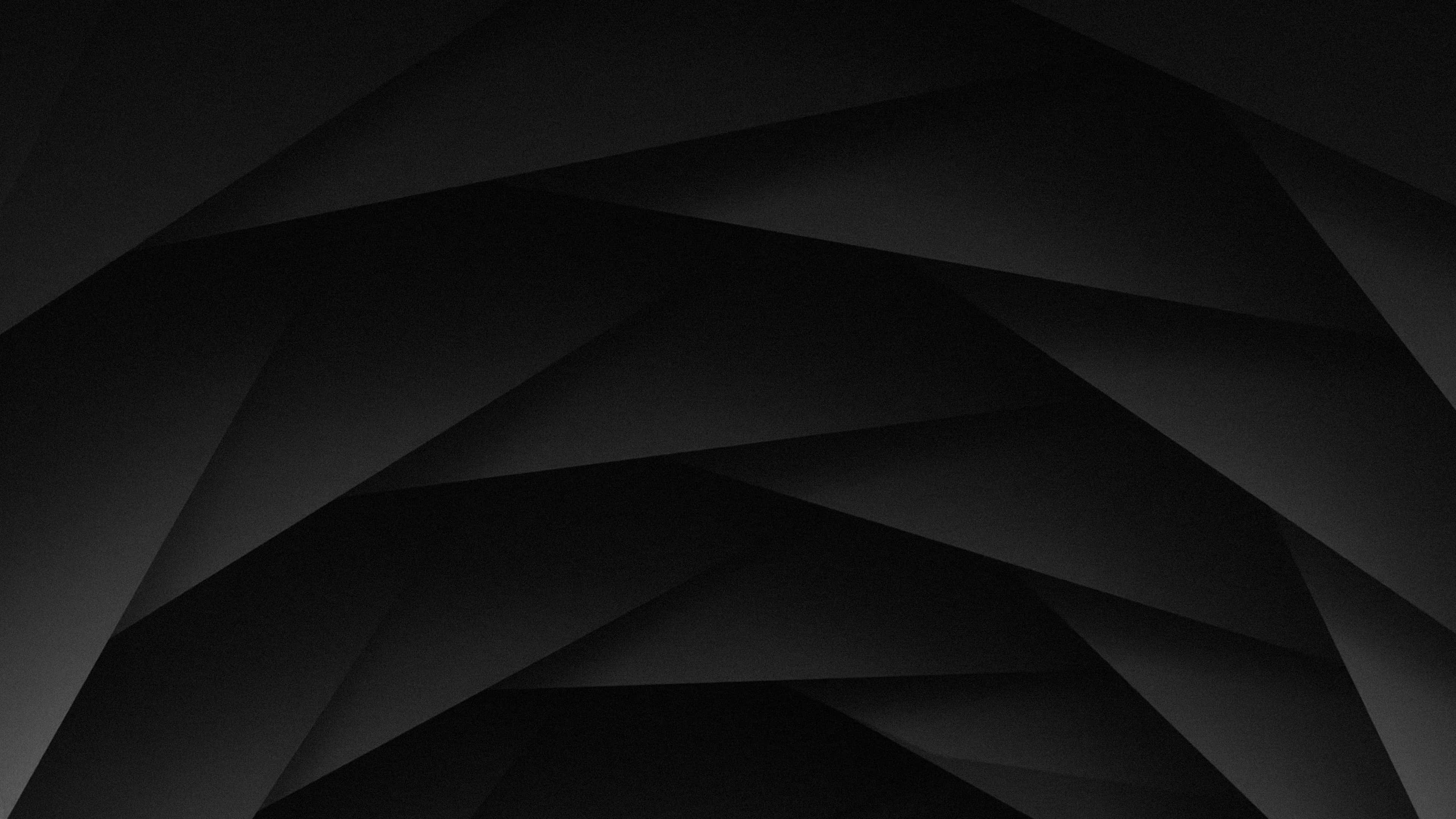 black gradient, abstract geometric, layered triangular facets, 4K Desktop Wallpaper