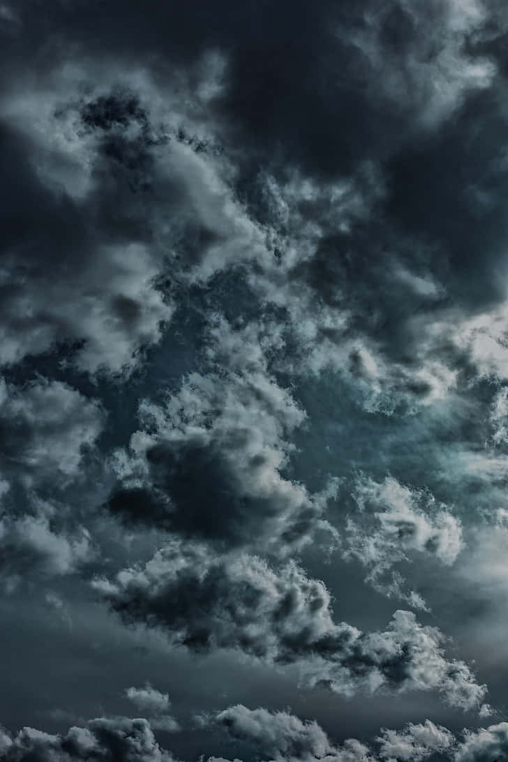 dark sky, storm clouds, twilight sky, SD Phone Wallpaper